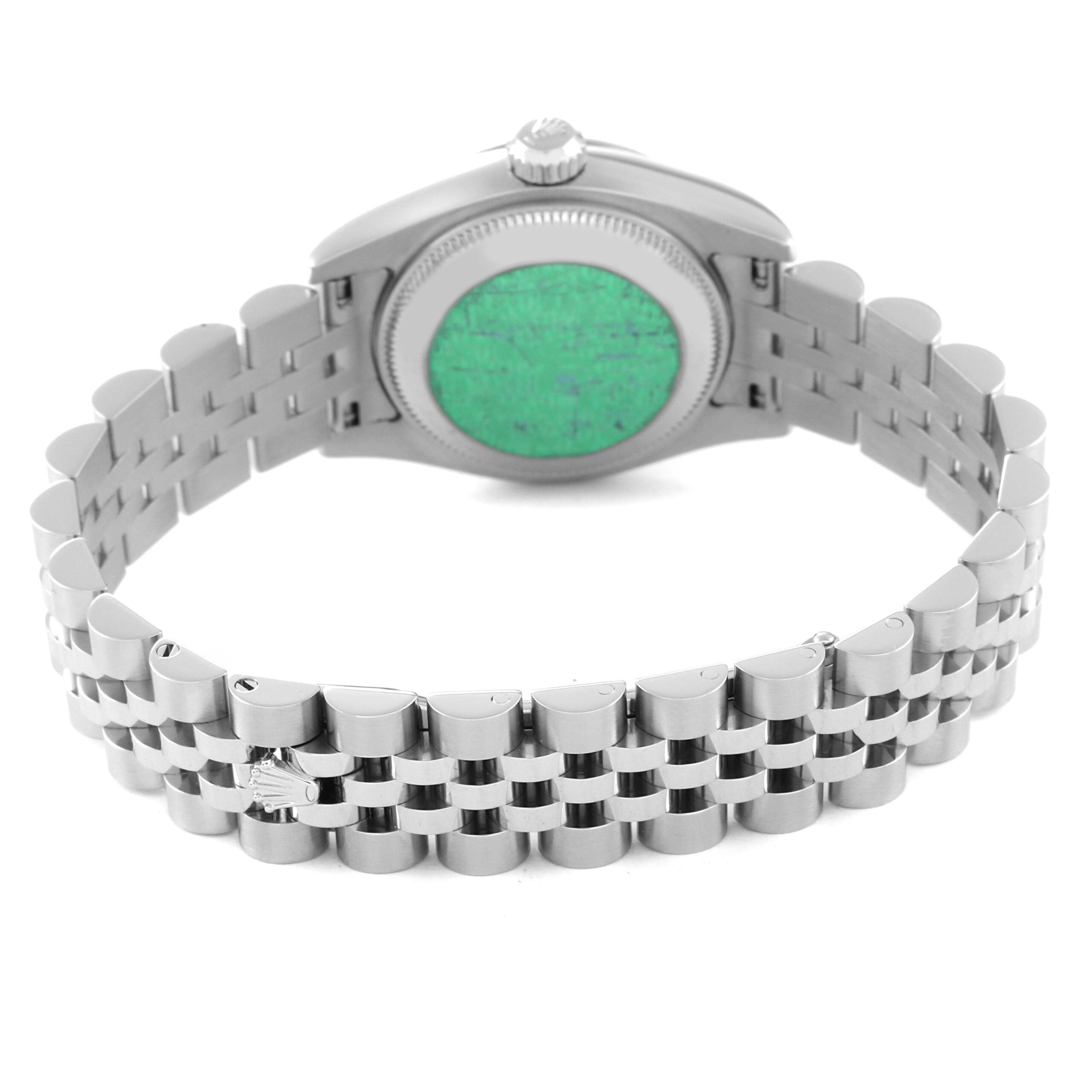 Rolex Datejust Steel White Gold Pink Diamond Dial Ladies Watch 179174