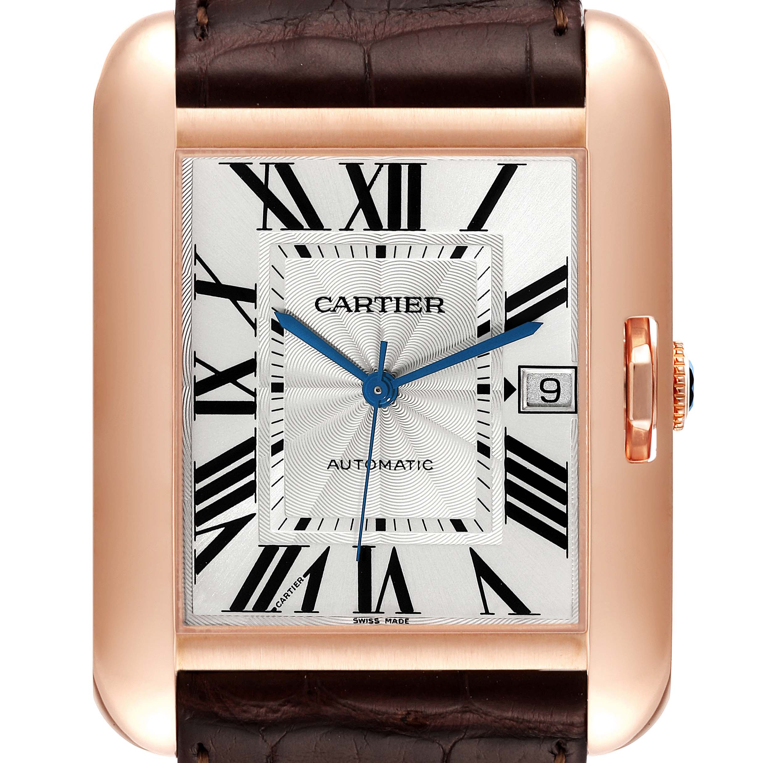 Cartier Tank Anglaise XL 18K Rose Gold Mens Watch W5310004