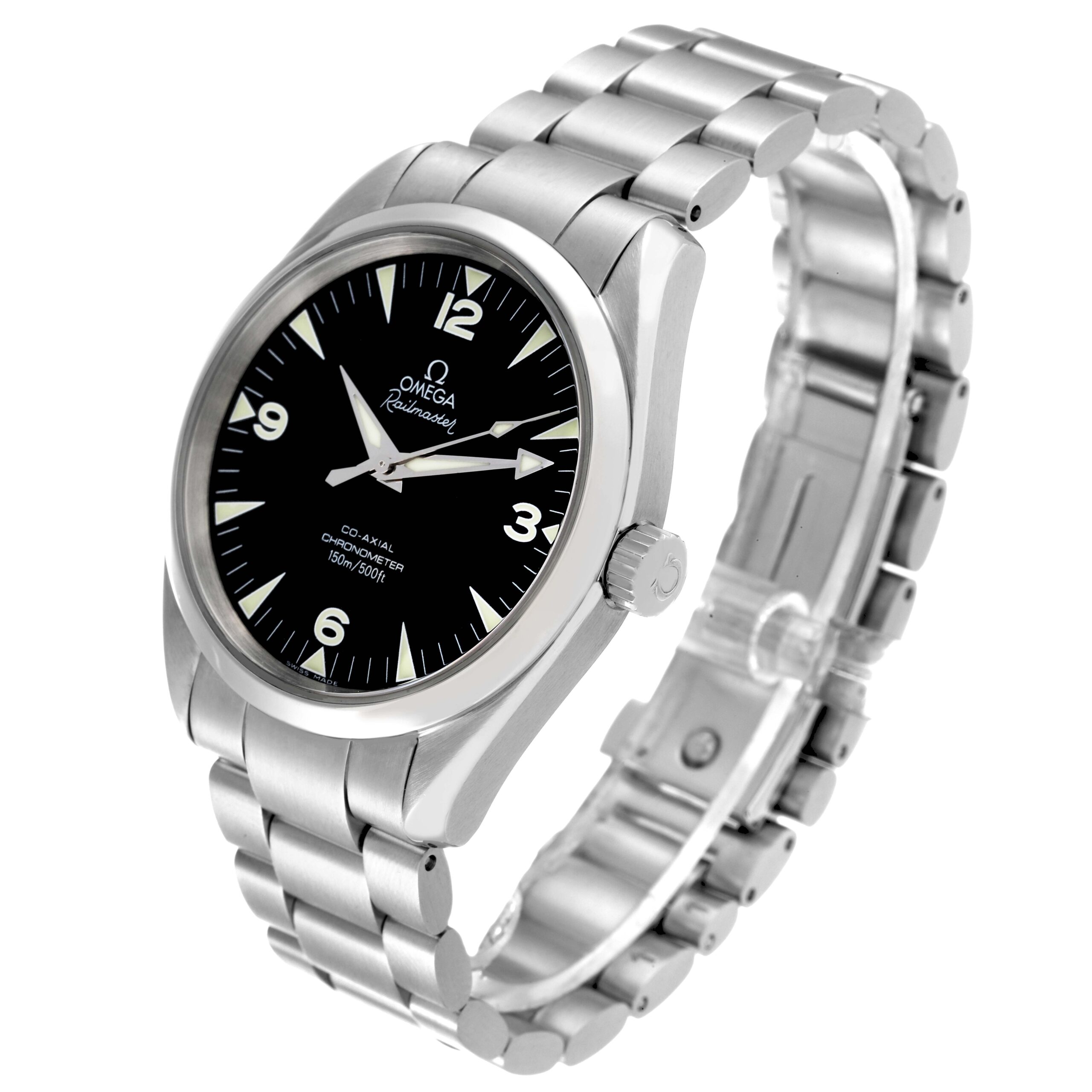 Omega Seamaster Railmaster Co-Axial Steel Mens Watch 2503.52.00 Box Card