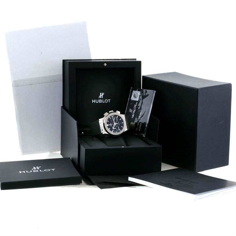 Hublot Classic Fusion Black Dial Rubber Titanium Watch 521.NX.1170.RX