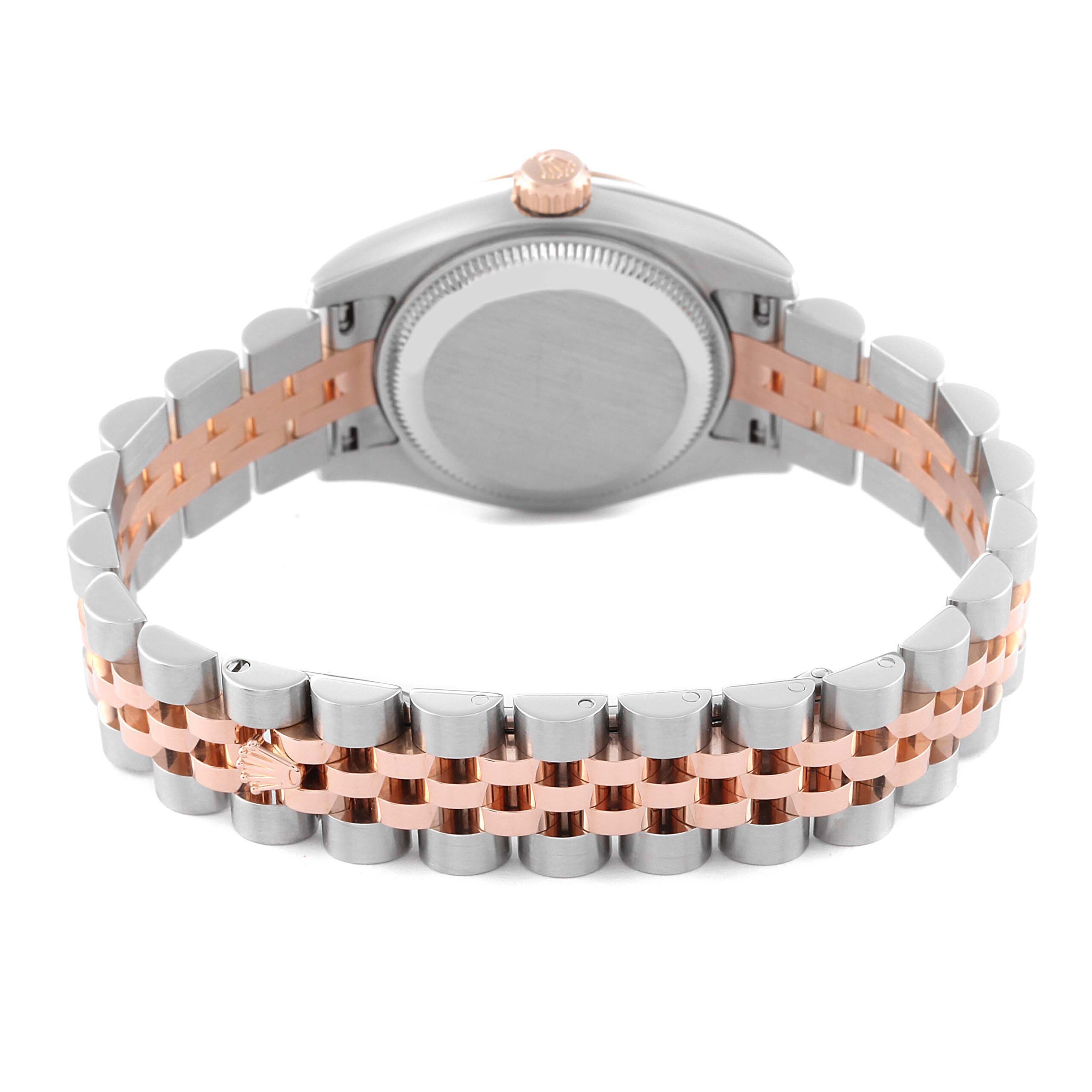 Rolex Datejust Steel Rose Gold Meteorite Diamond Dial Ladies Watch 179171