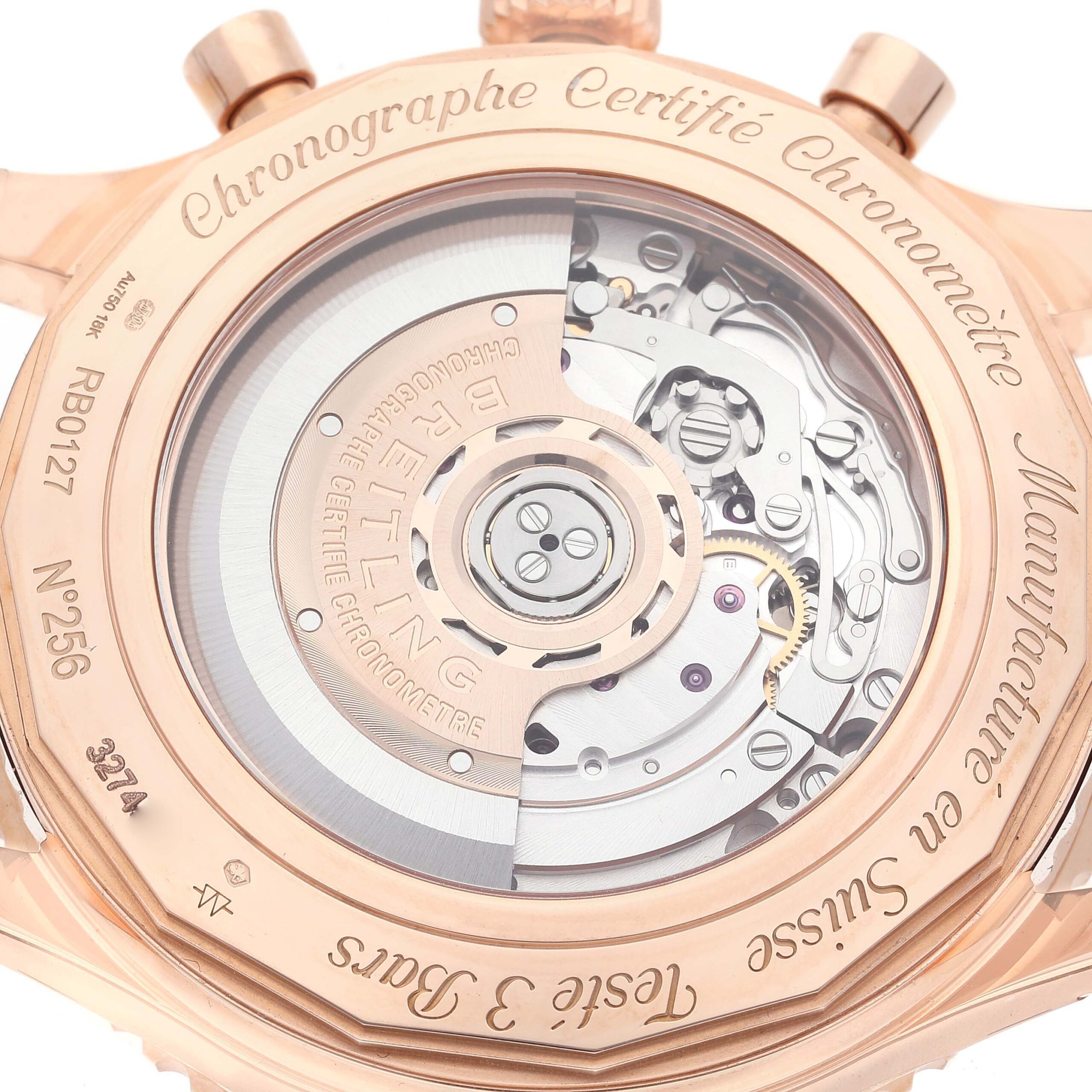 Breitling Navitimer Rose Gold Limited Edition Mens Watch RB0127 Unworn