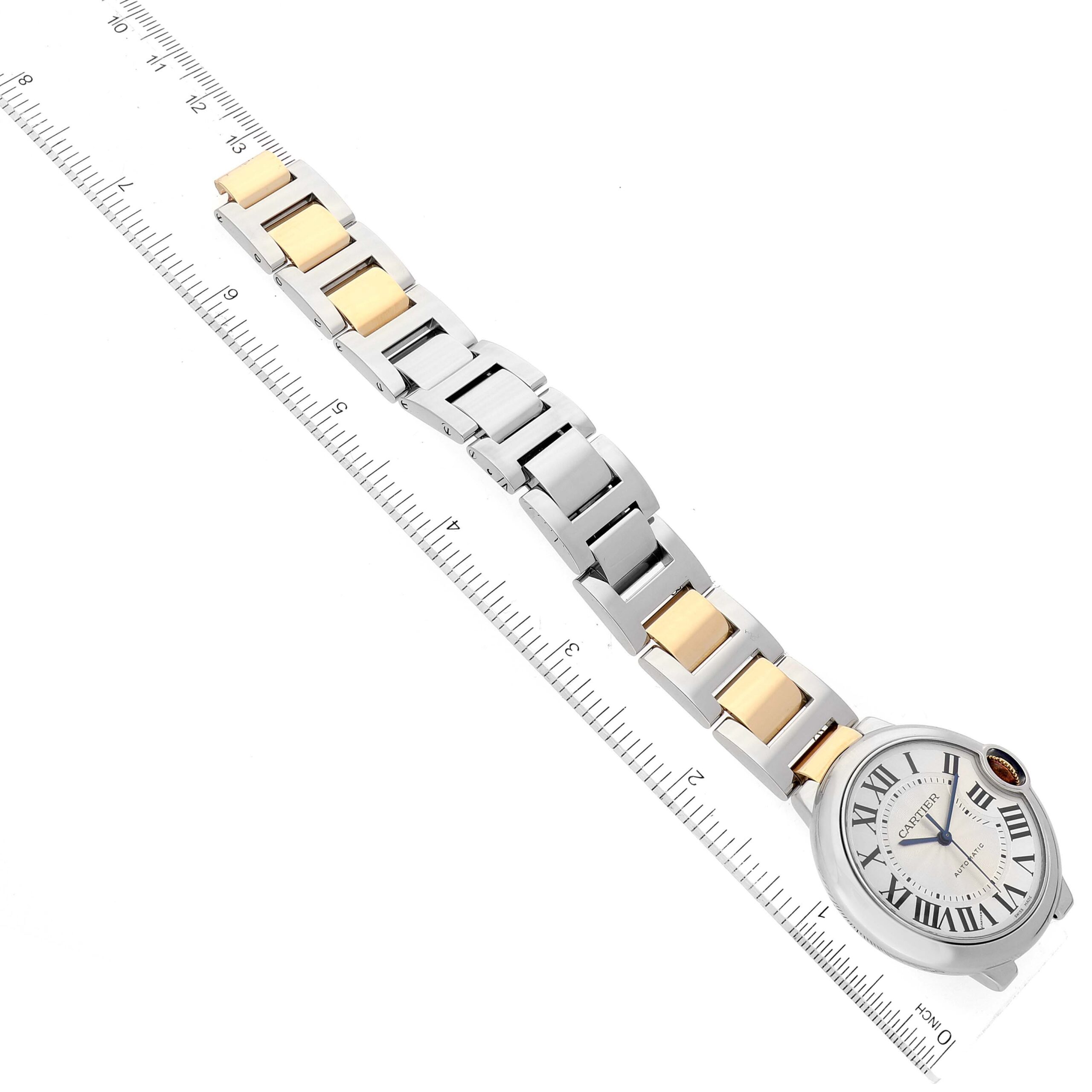 Cartier Ballon Bleu Midsize 36 Steel Yellow Gold Mens Watch W2BB0012