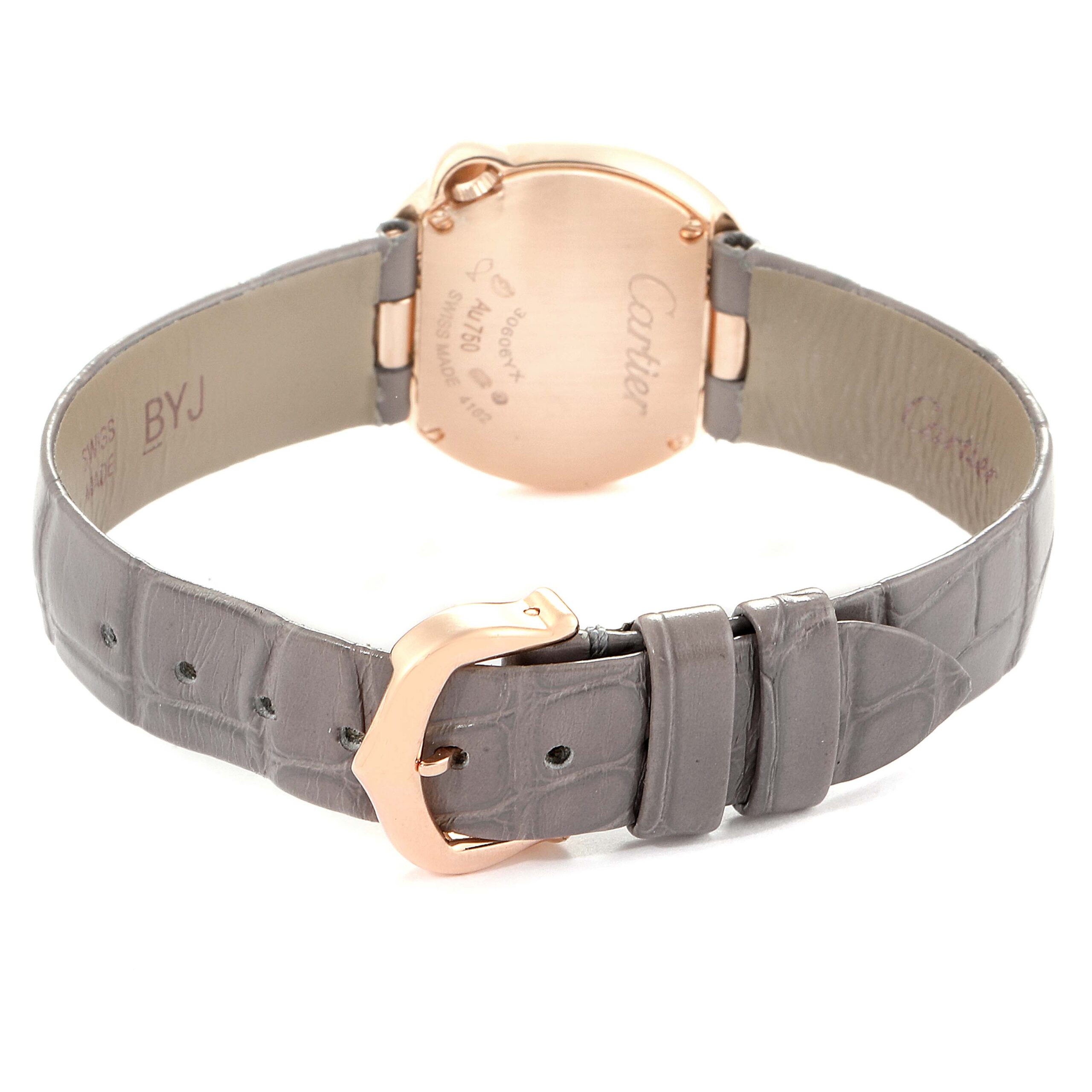 Cartier Ballon Blanc Rose Gold Diamond Ladies Watch WGBL0002 Box Card