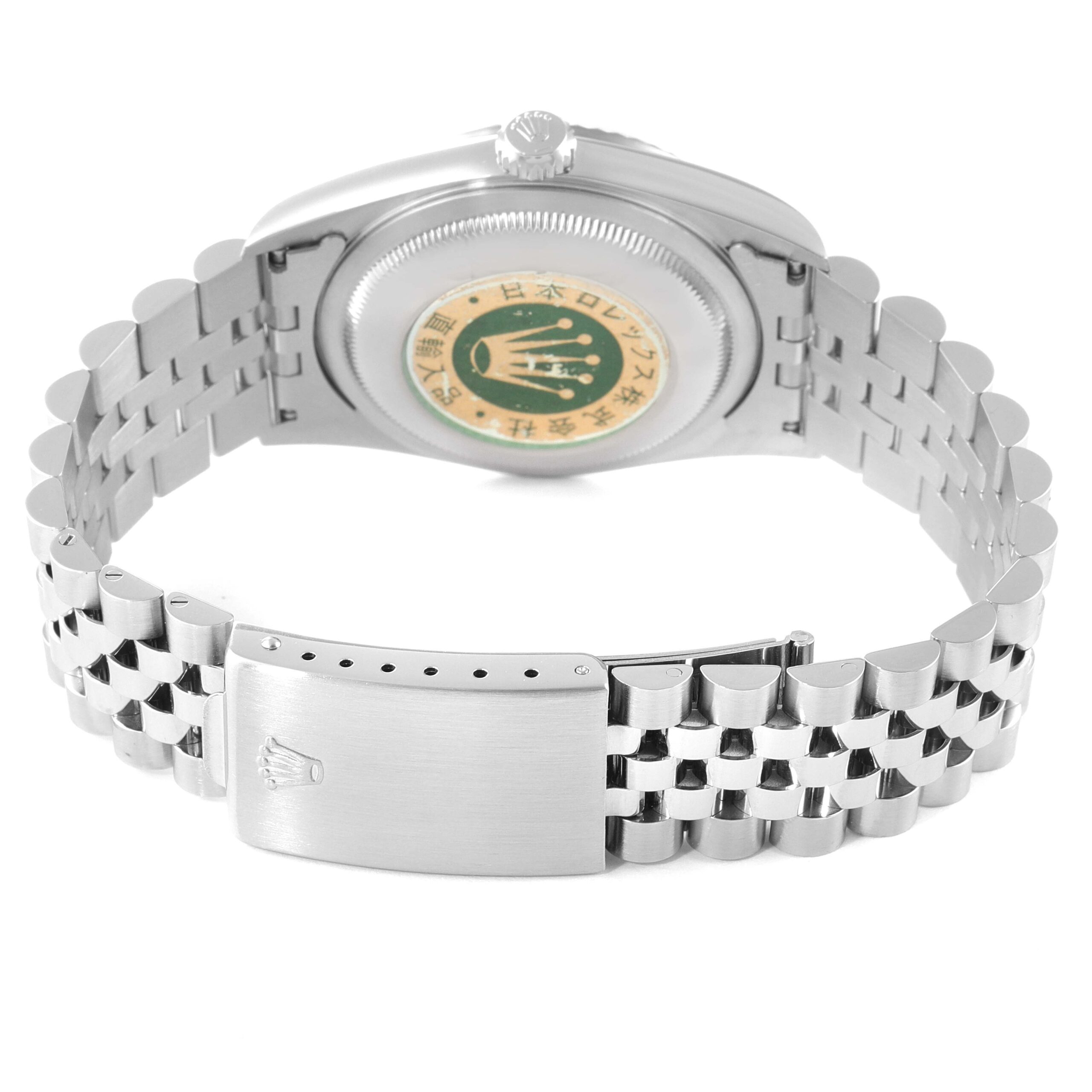 Rolex Datejust Steel White Gold Mother of Pearl Diamond Mens Watch 16234