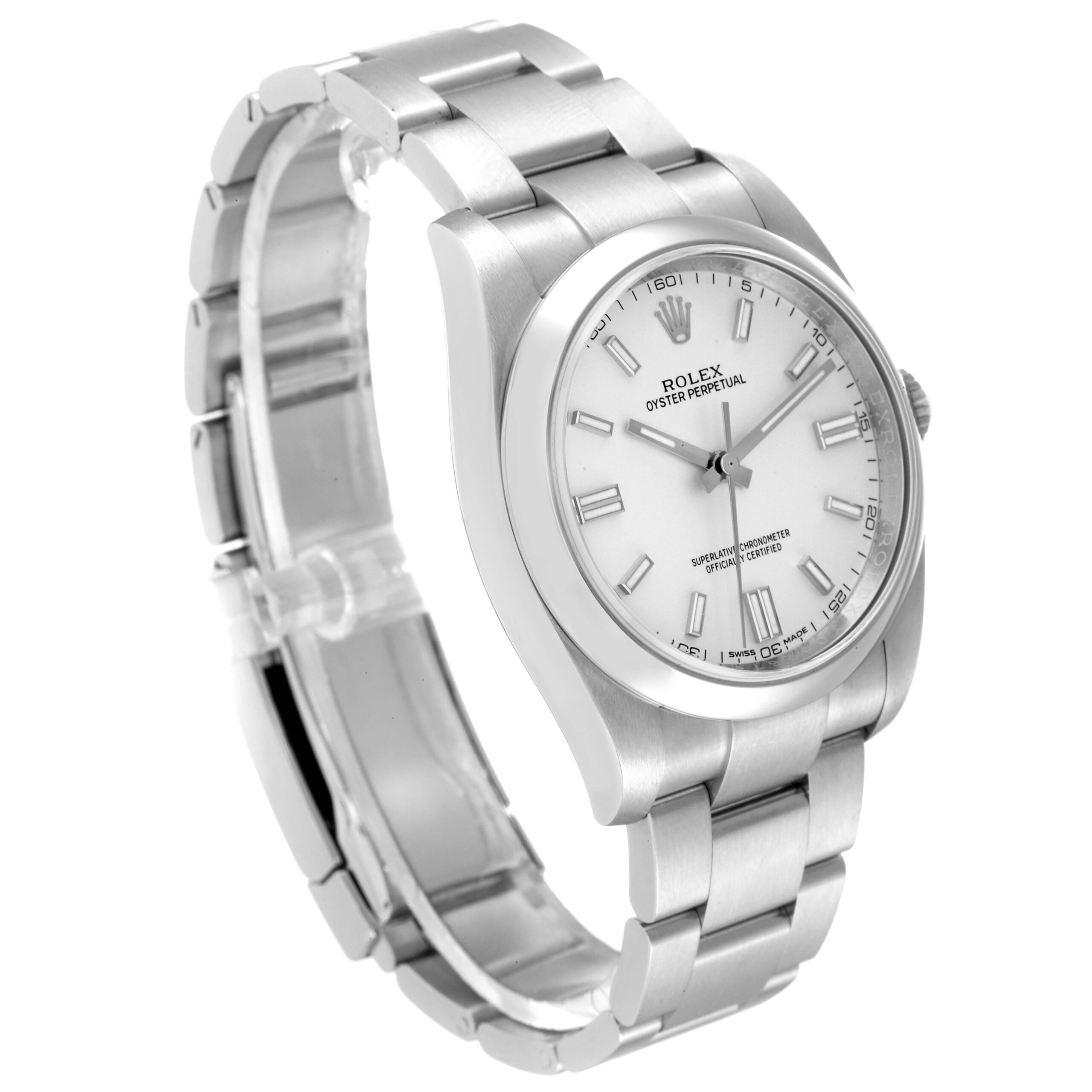 Rolex Oyster Perpetual 36 Silver Dial Steel Mens Watch 116000