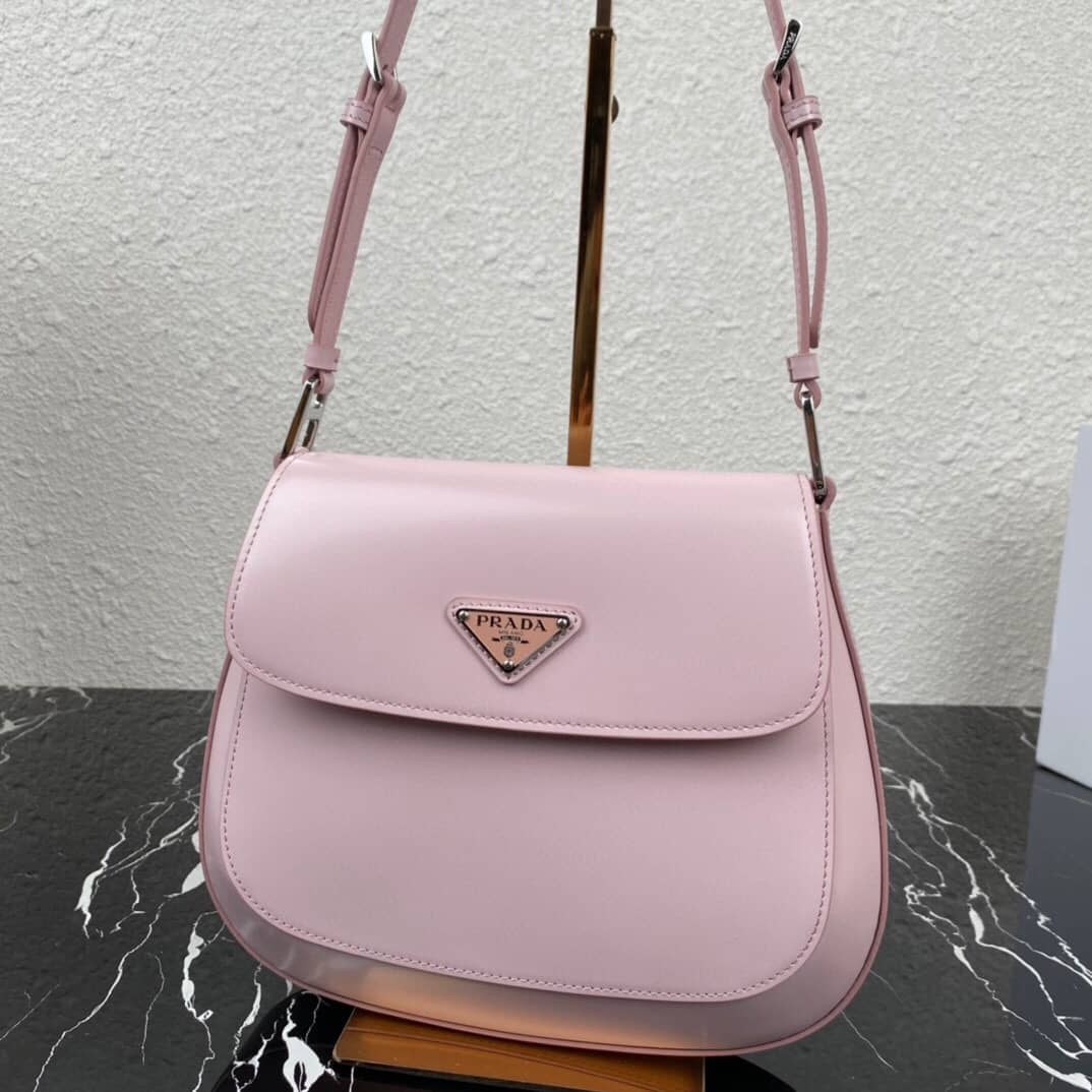 Prada Cleo Bag Dupe Brushed Leather Flap Shoulder Bag
