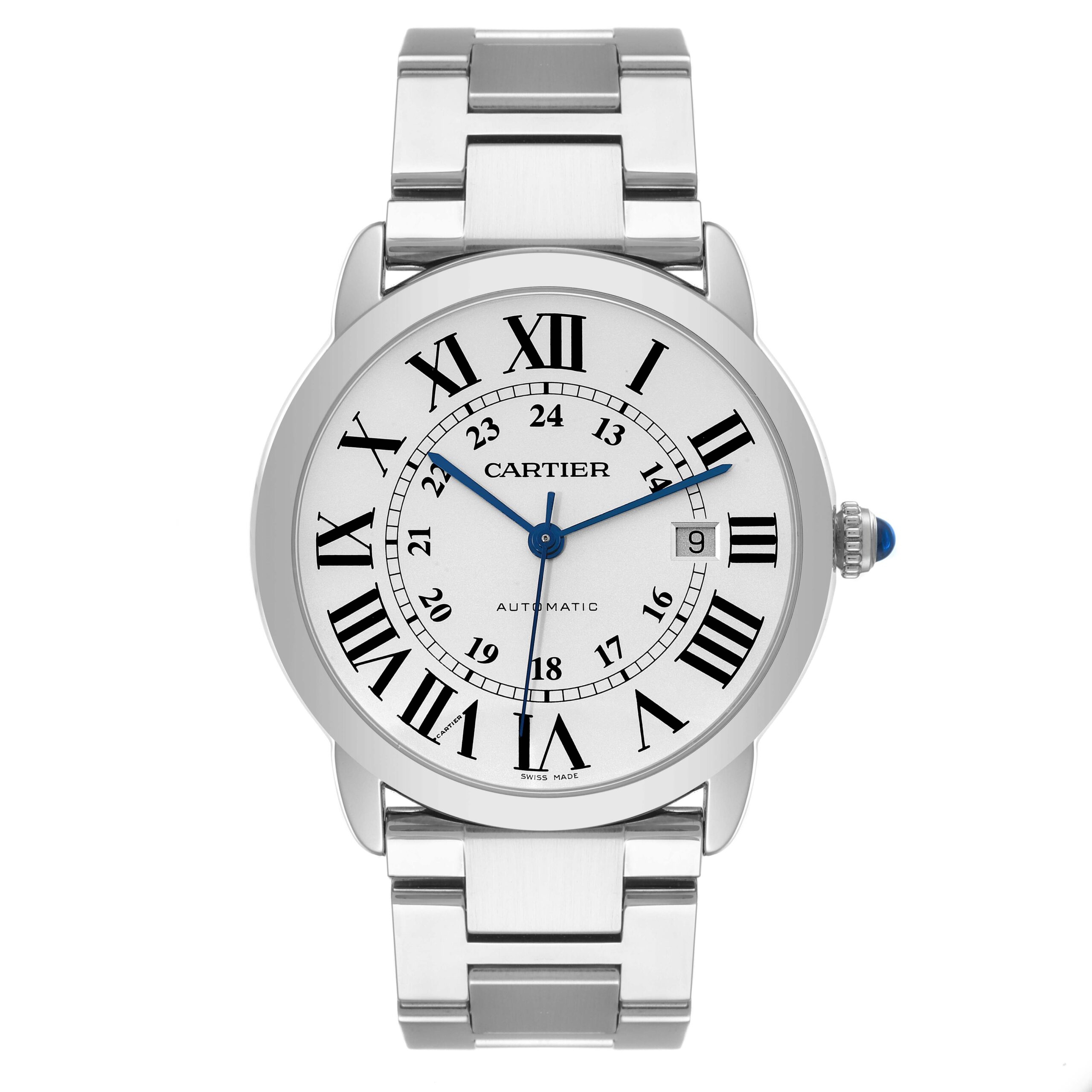 Cartier Ronde Solo XL Silver Dial Automatic Steel Mens Watch W6701011