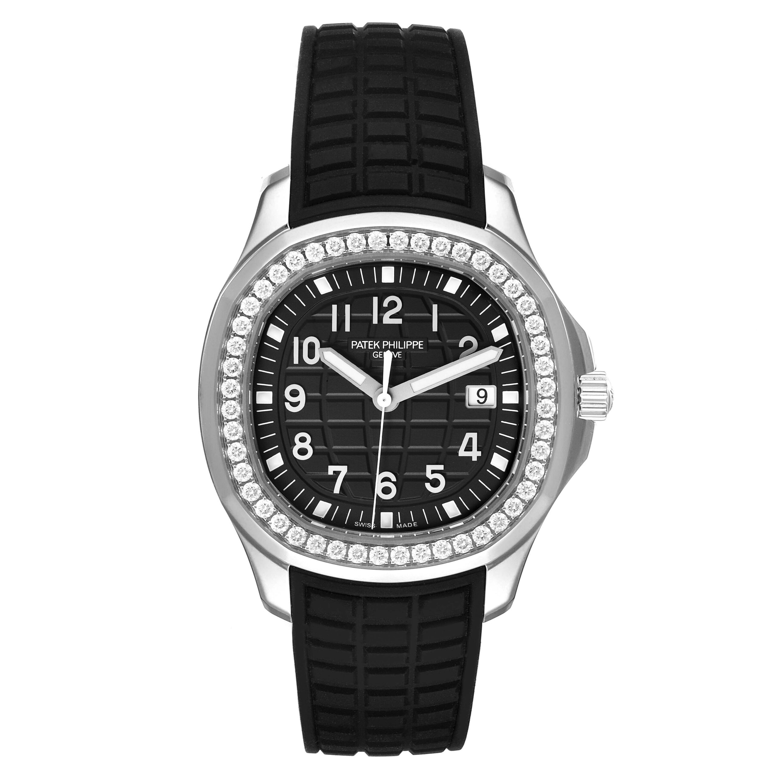 Patek Philippe Aquanaut Steel Black Dial Diamond Mens Watch 5267 Unworn