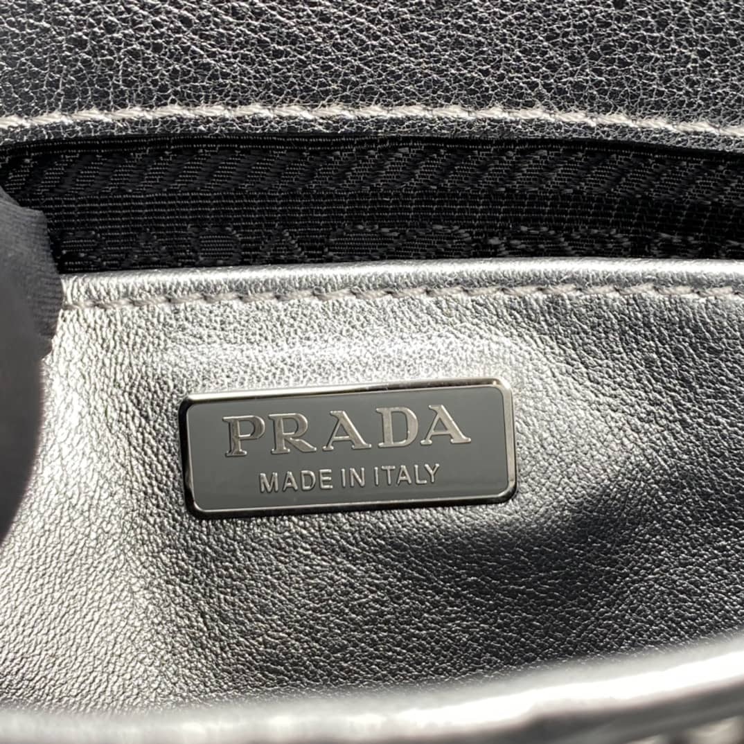 Prada Cleo Bag Dupe Brushed Leather Flap Replica Shoulder Bag