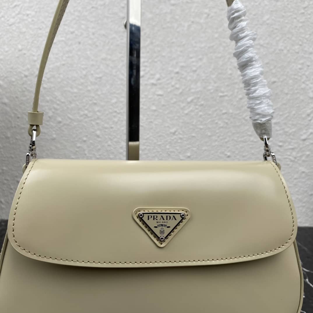 Prada Cleo Bag Dupe Brushed Leather Flap Replica Shoulder Bag