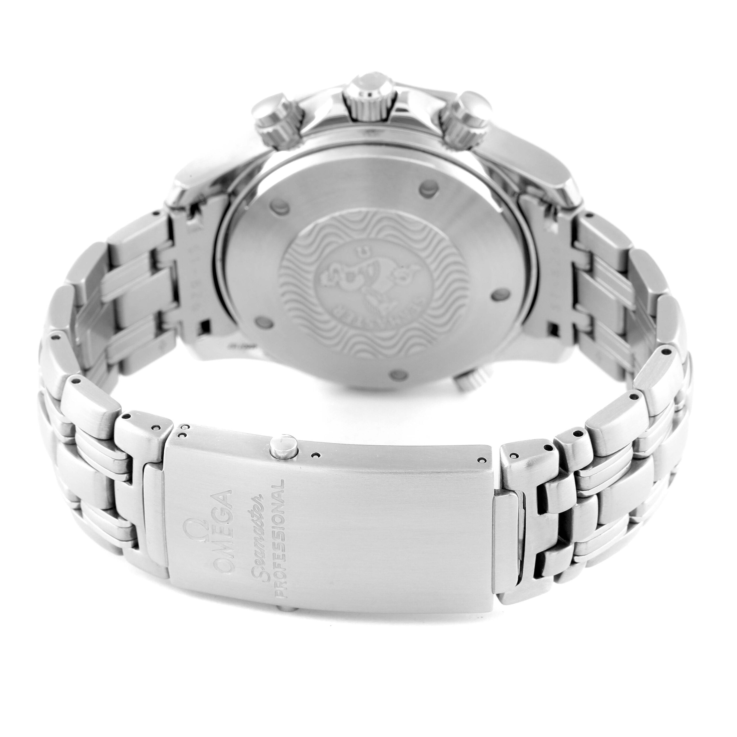 Omega Seamaster Chronograph Blue Dial Steel Mens Watch 2598.80.00 Box Card