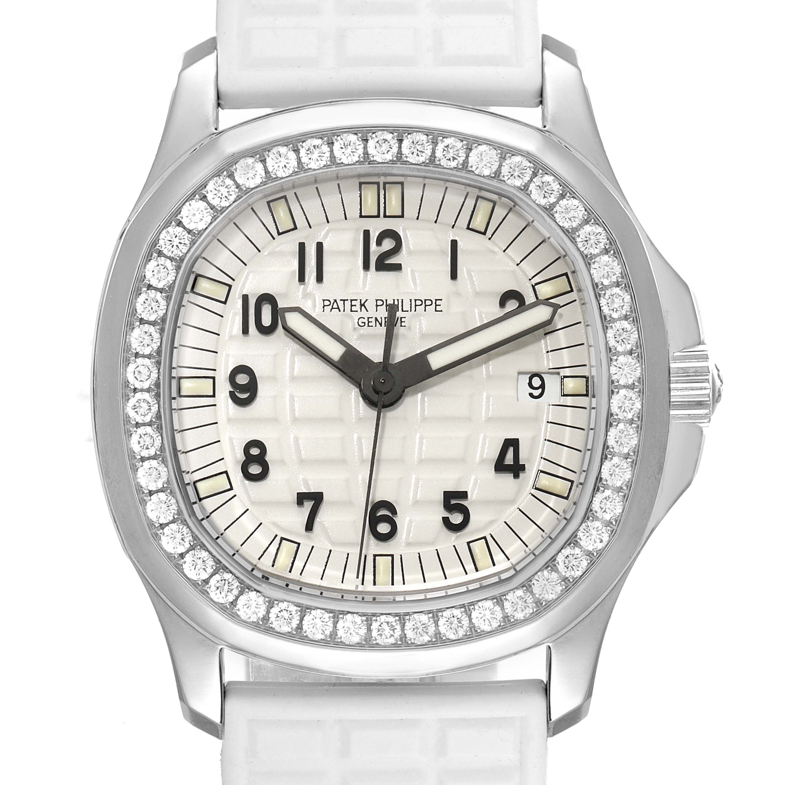 Patek Philippe Aquanaut Steel White Dial Diamond Ladies Watch 5067