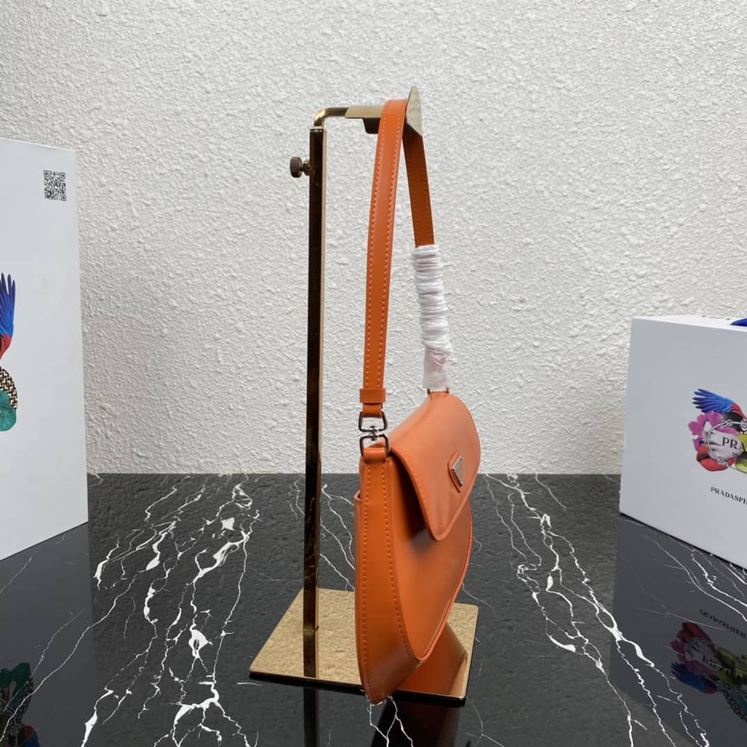 Prada Cleo Bag Dupe Brushed Leather Flap Replica Shoulder Bag