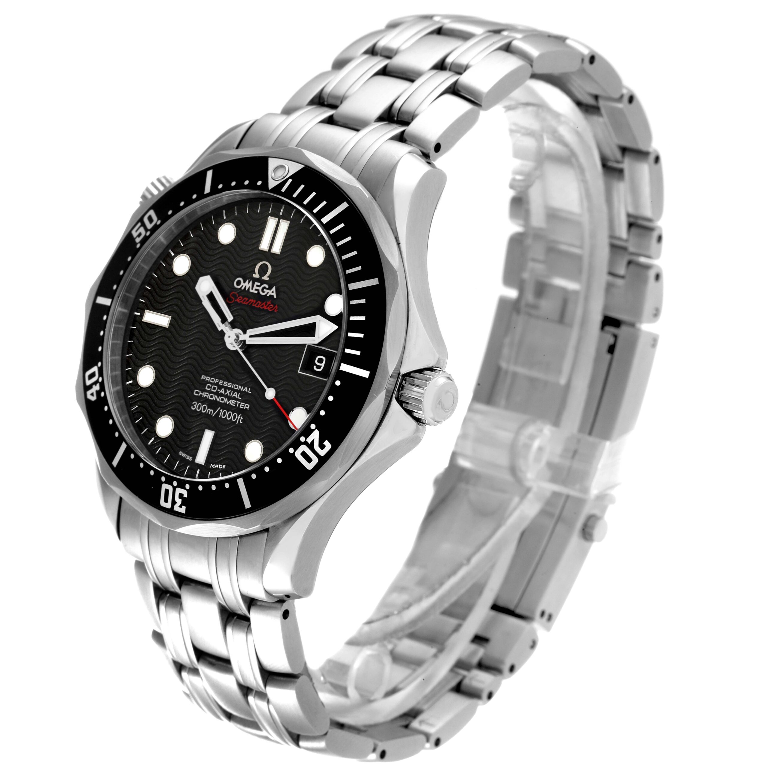 Omega Seamaster Black Dial Steel Mens Watch 212.30.41.20.01.002 Box Card