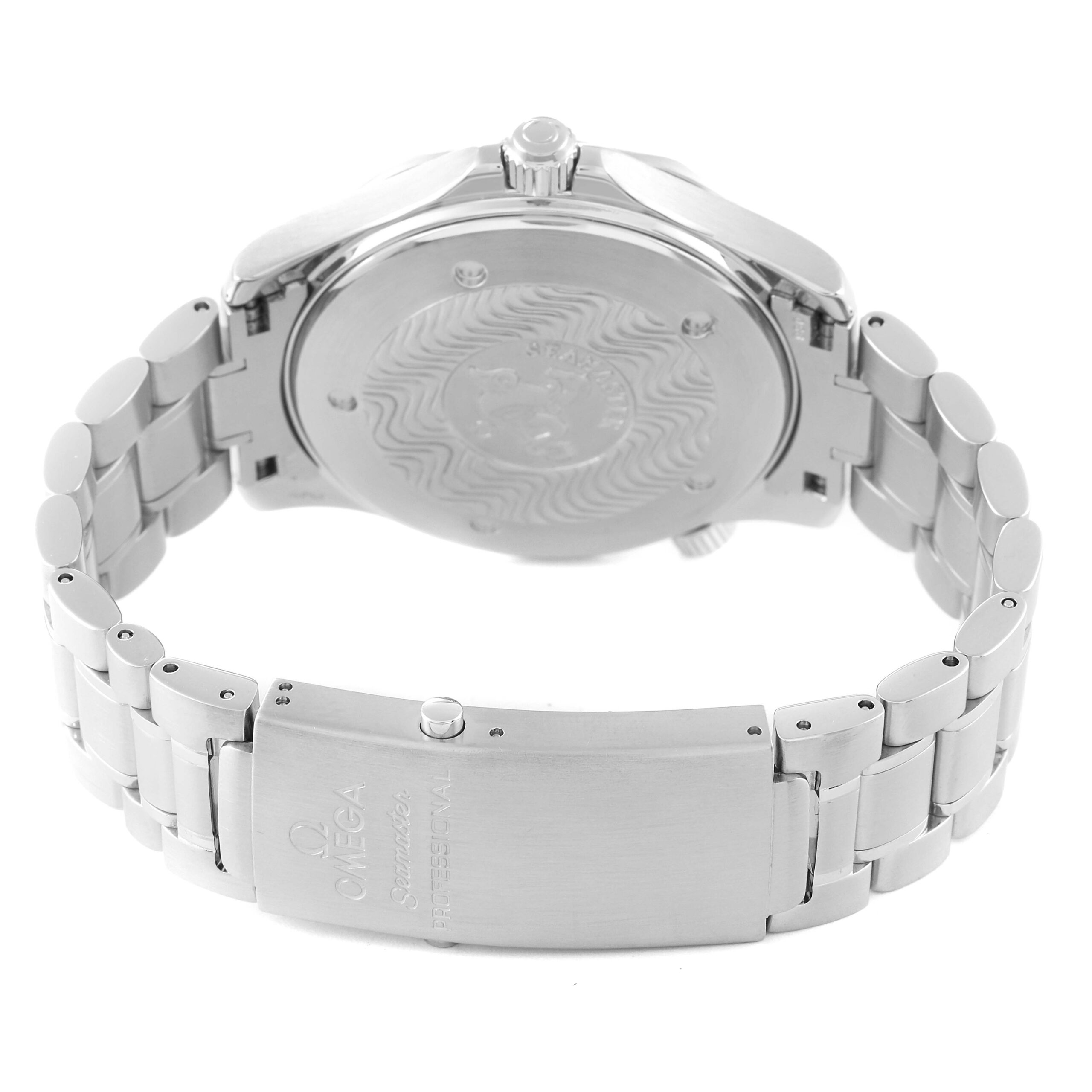 Omega Seamaster Electric Blue Wave Dial Steel Mens Watch 2265.80.00