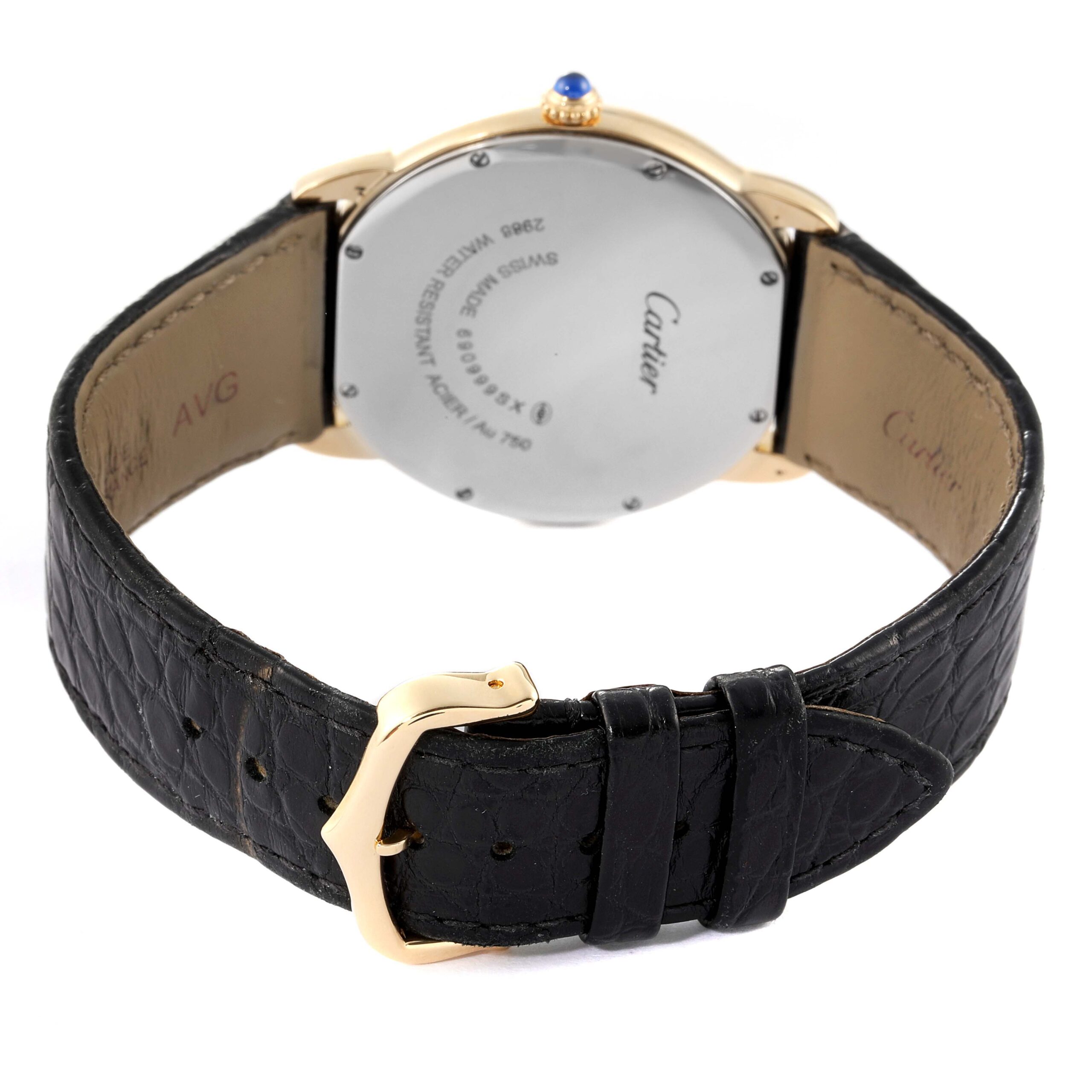 Cartier Ronde Solo 36mm Large Yellow Gold Steel Mens Watch W6700455