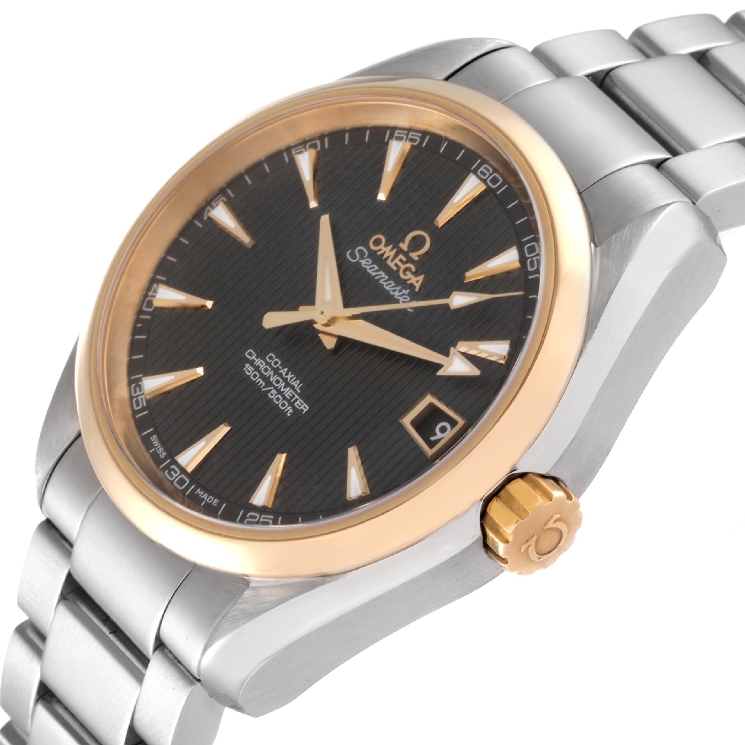 Omega Seamaster Aqua Terra Steel Yellow Gold Watch 231.20.39.21.06.004 Box Card