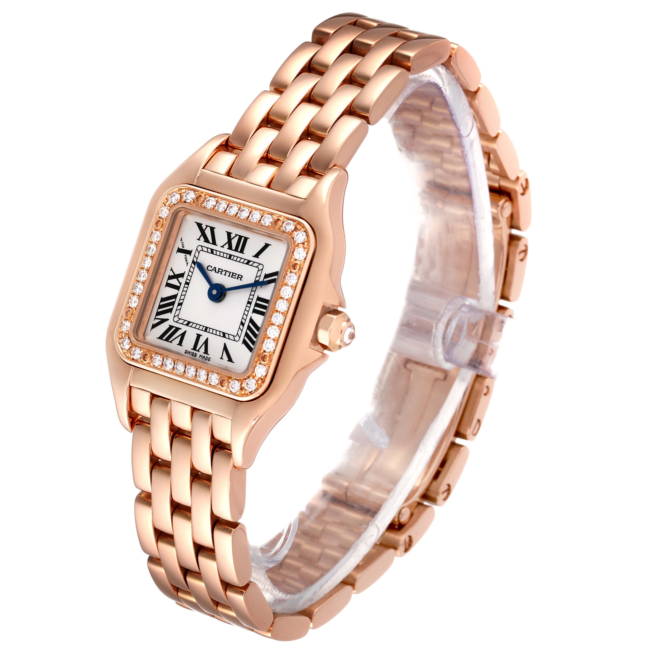 Cartier Panthere Small Rose Gold Diamond Ladies Watch WJPN0008 Box Papers