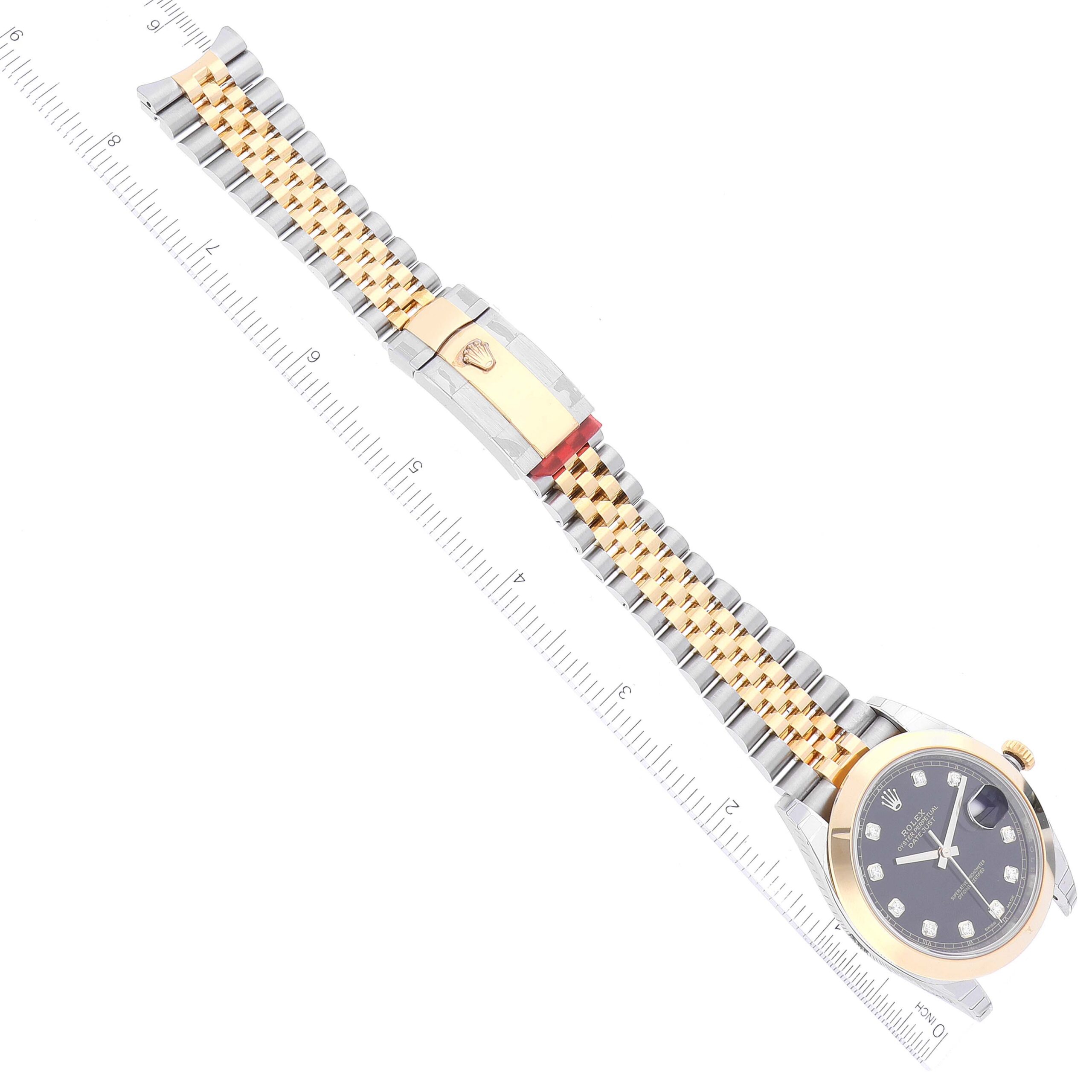 Rolex Datejust 41 Steel Yellow Gold Diamond Mens Watch 126303 Unworn