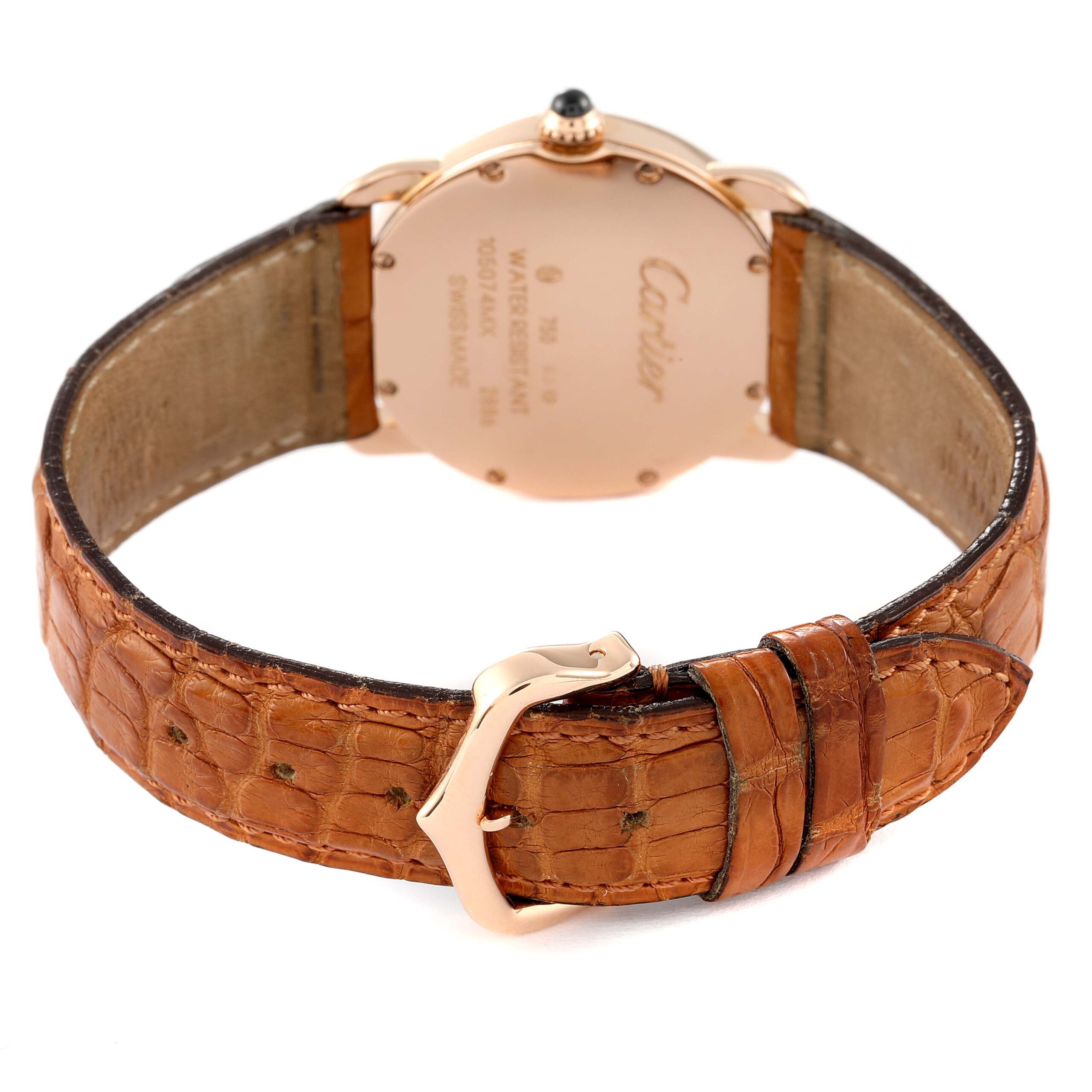 Cartier Ronde Louis 18K Rose Gold Silver Dial Ladies Watch W6800151 Box Papers