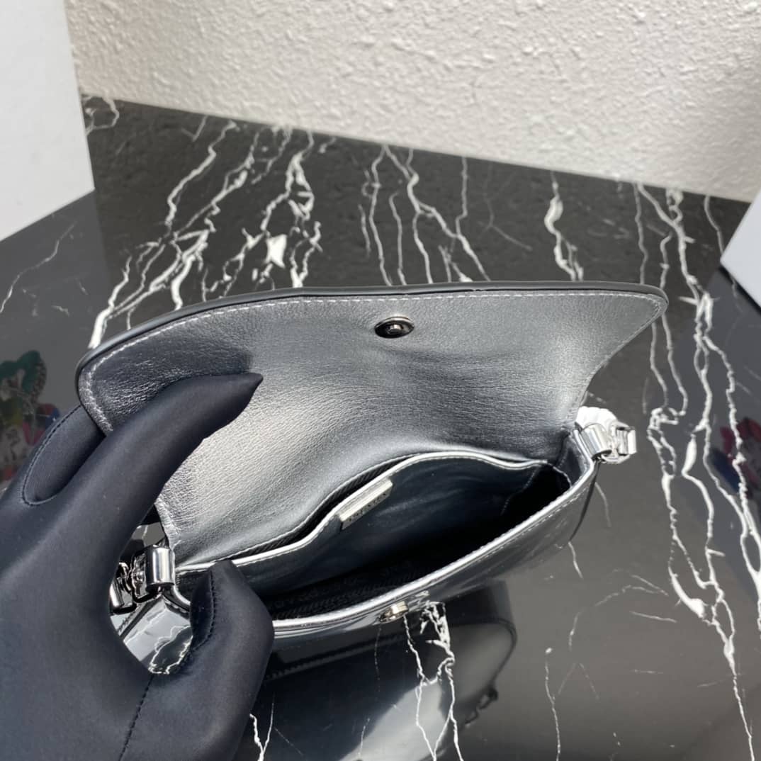 Prada Cleo Bag Dupe Brushed Leather Flap Replica Shoulder Bag