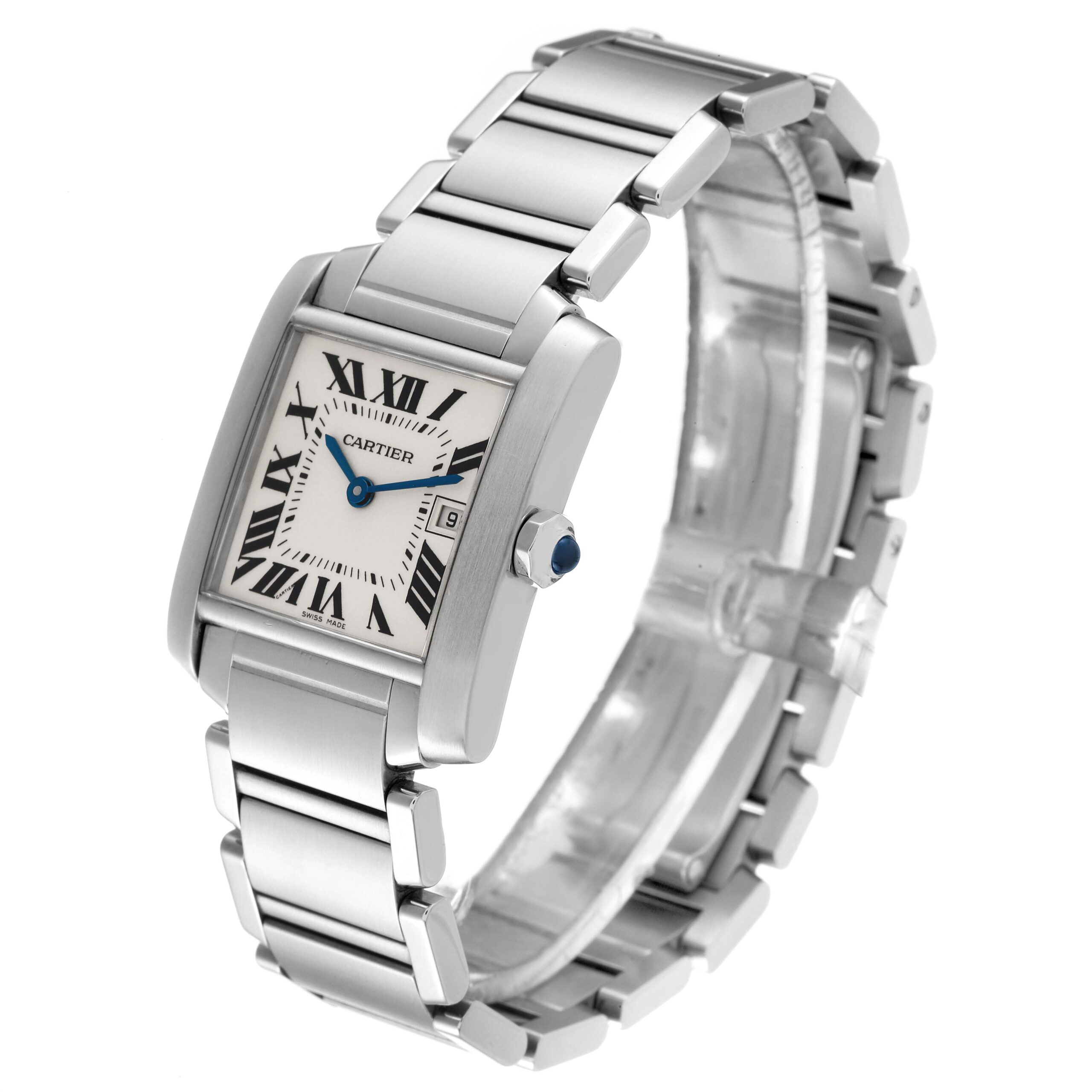 Cartier Tank Francaise Midsize 25mm Silver Dial Ladies Watch W51011Q3