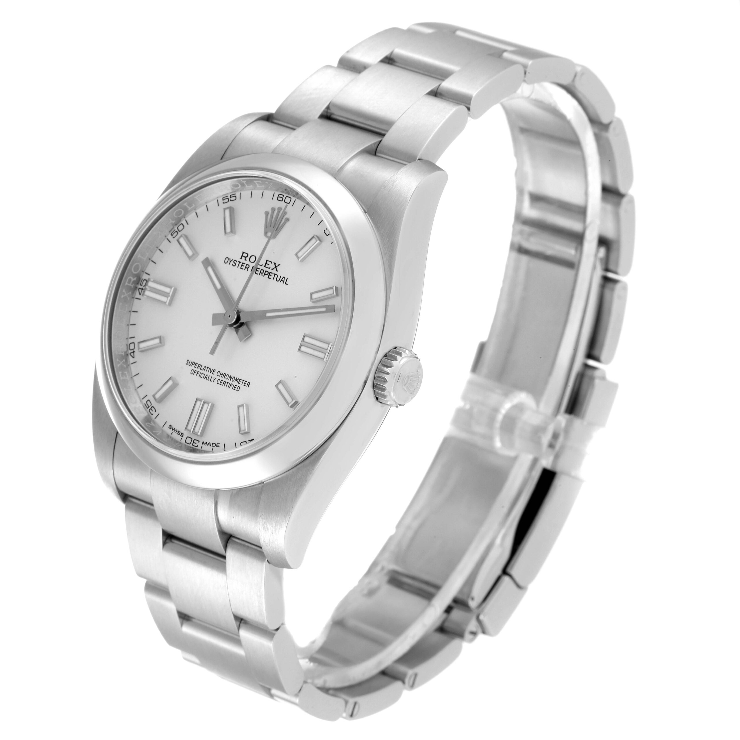 Rolex Oyster Perpetual 36 Silver Dial Steel Mens Watch 116000