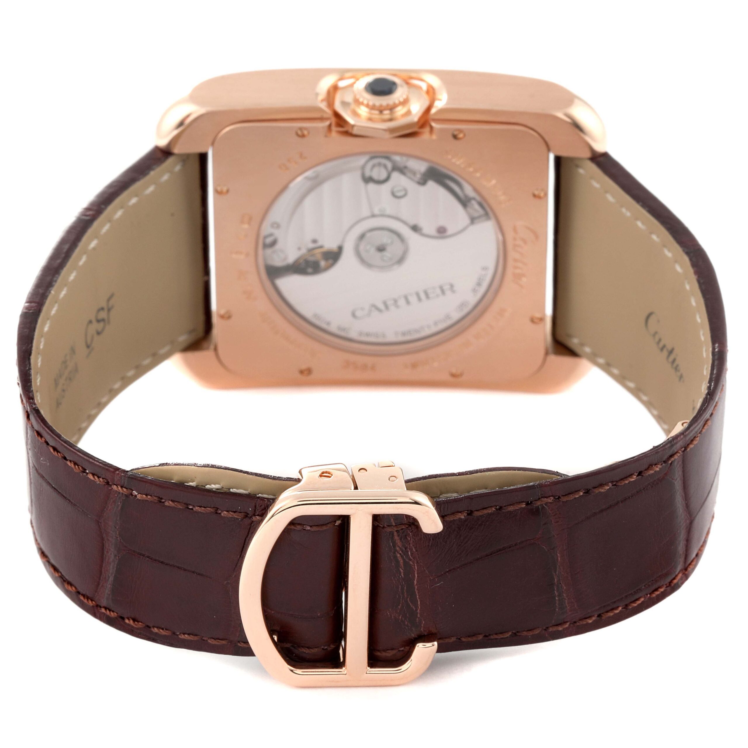 Cartier Tank Anglaise XL 18K Rose Gold Mens Watch W5310004