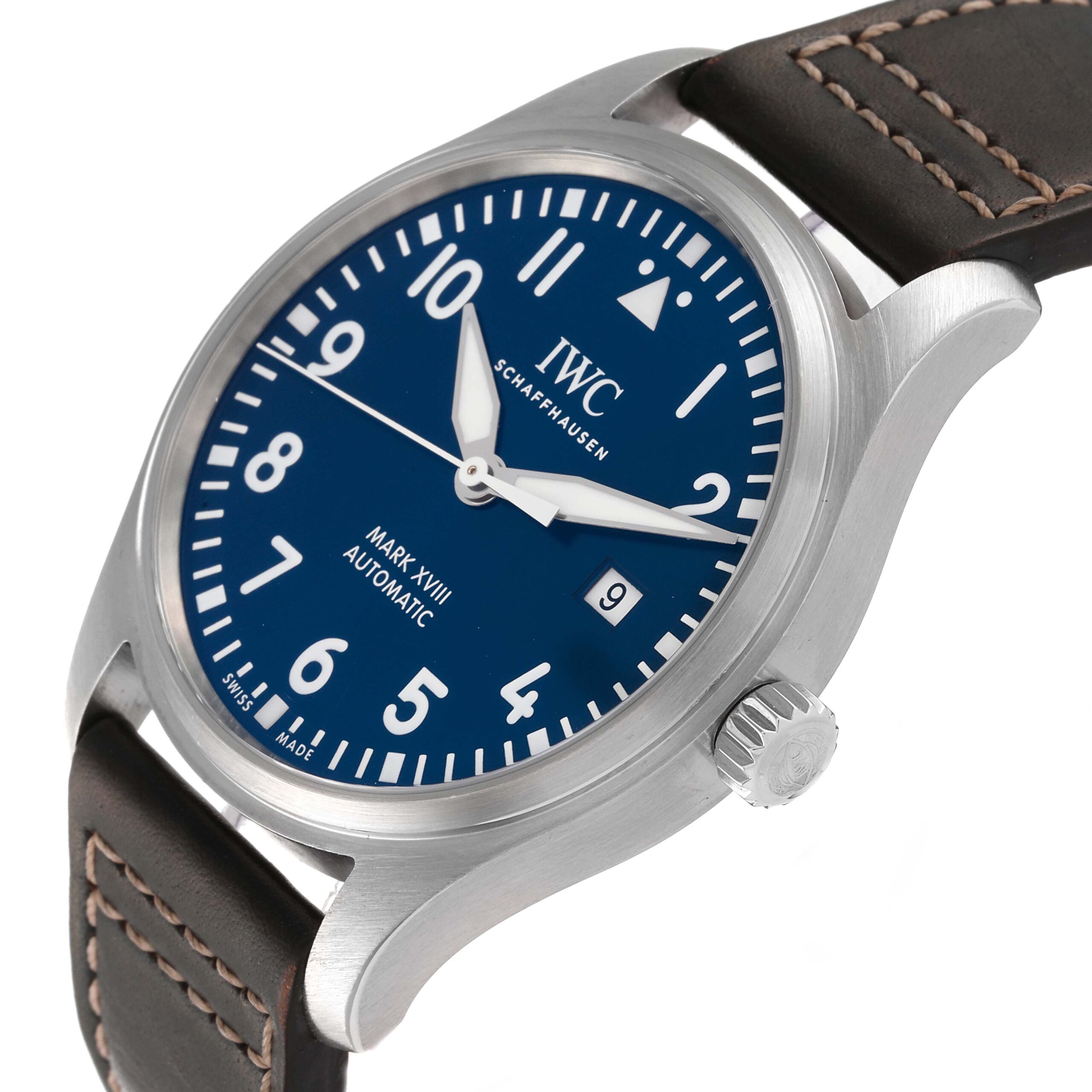 IWC Pilot Mark XVIII Le Petit Prince Blue Dial Mens Watch IW327004