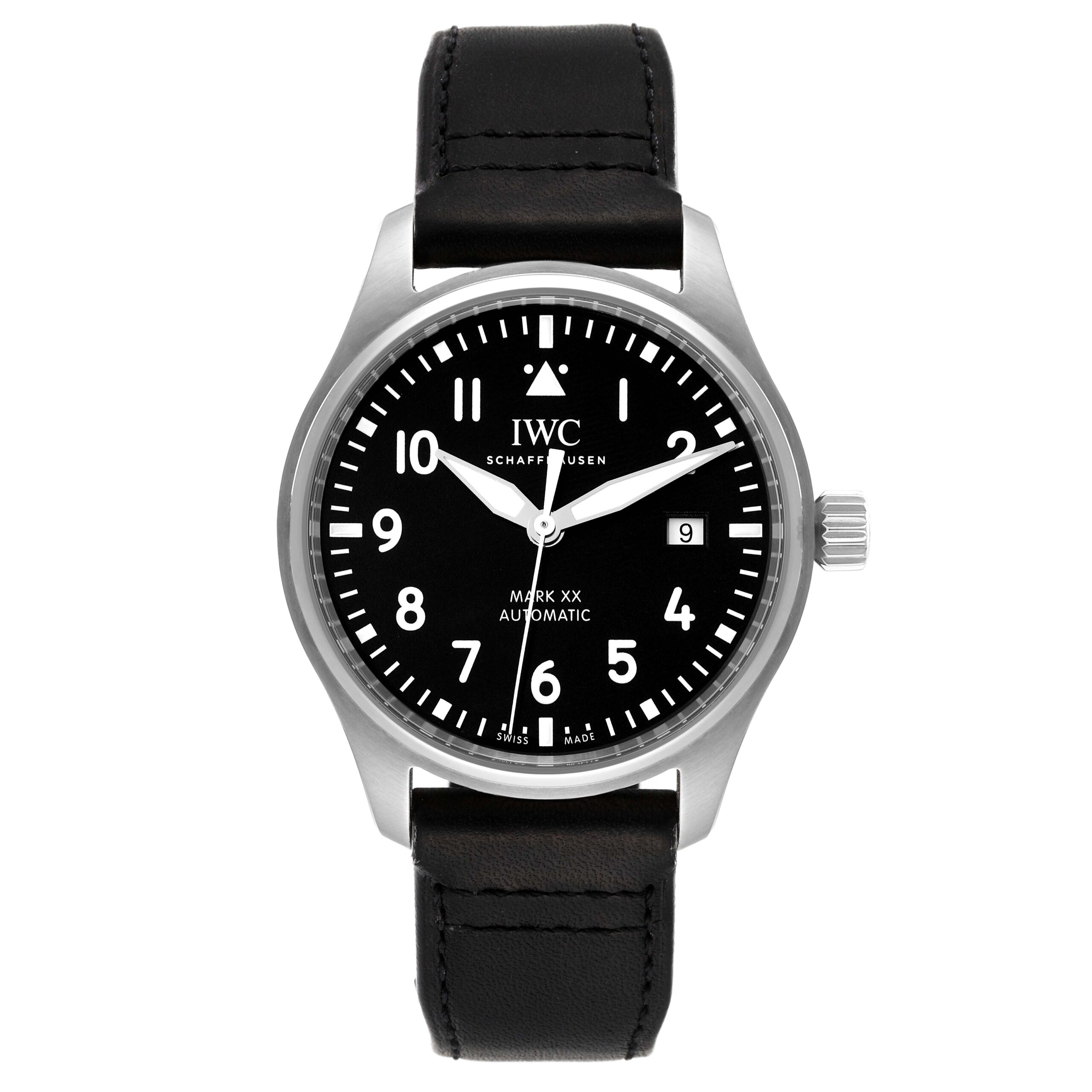 IWC Pilot Mark XX Black Dial Steel Mens Watch IW328201 Box Card