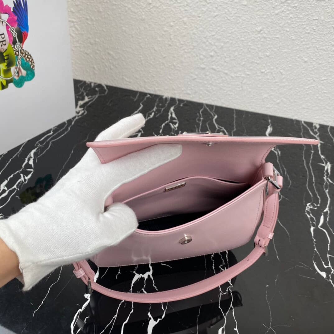 Prada Cleo Bag Dupe Brushed Leather Flap Shoulder Bag