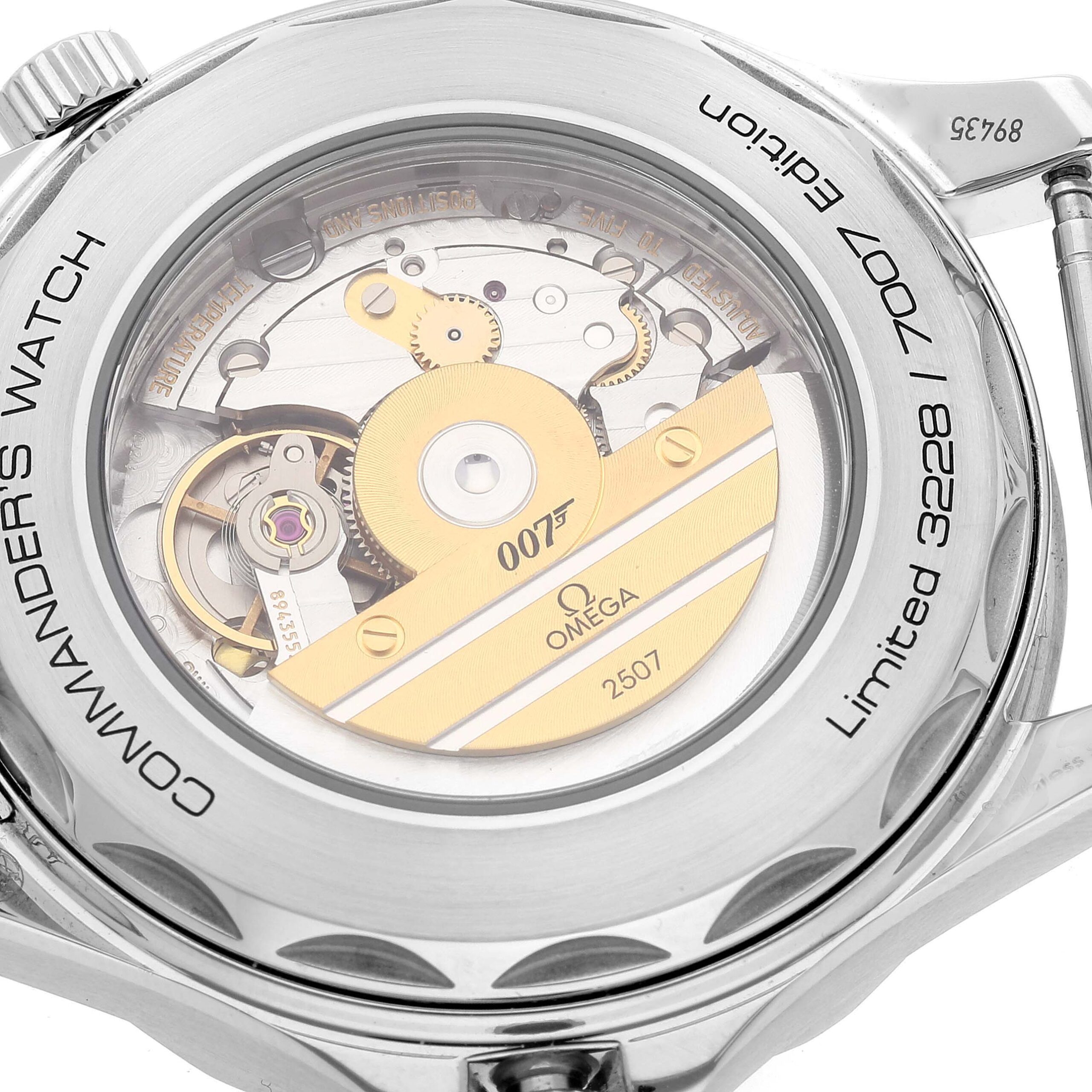 Omega Seamaster James Bond Commander LE Steel Watch 212.32.41.20.04.001 Box Card