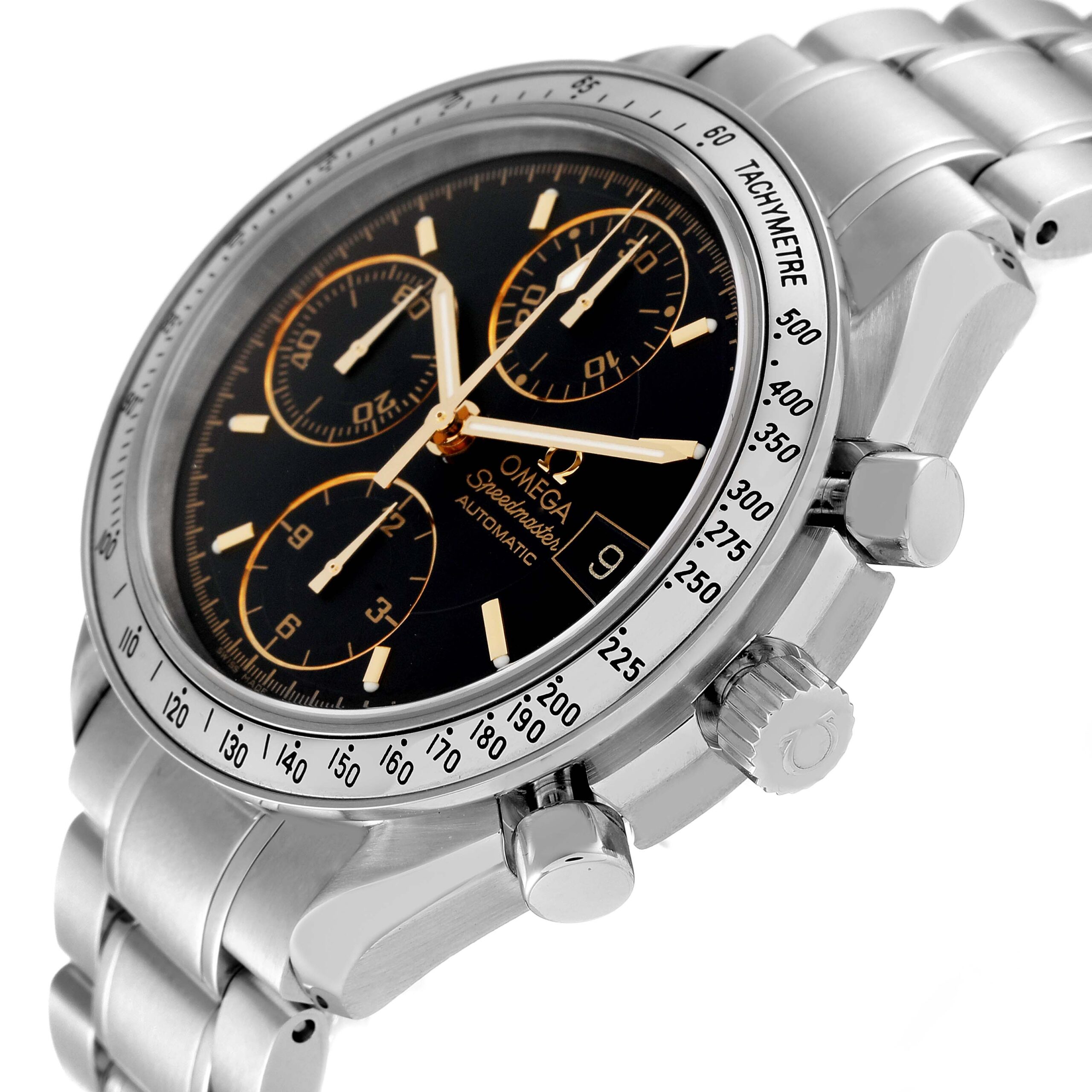 Omega Speedmaster Date Black Dial Steel Mens Watch 3513.54.00 Box Card