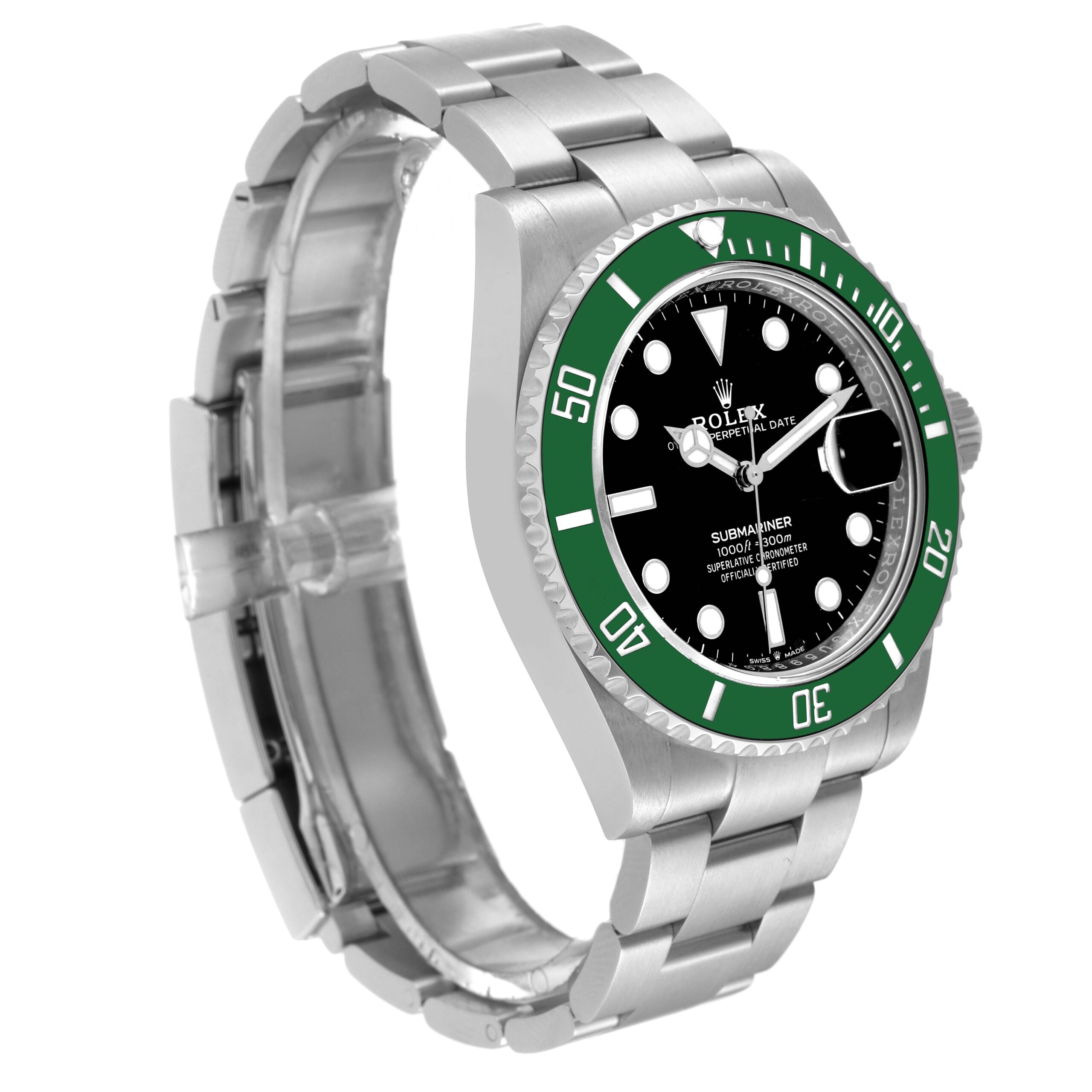 Rolex Submariner Kermit Green Ceramic Bezel Mens Watch 126610LV Box Card
