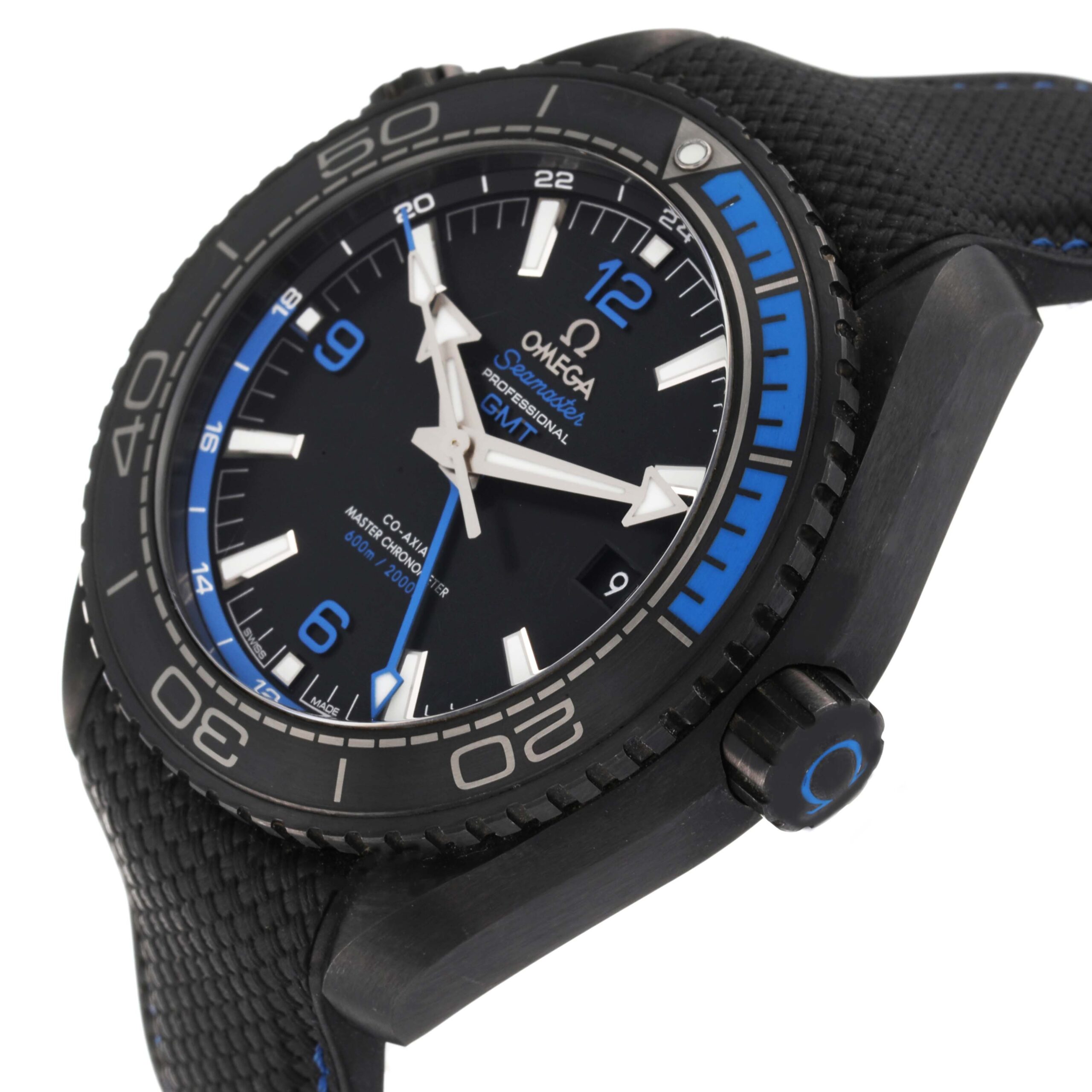 Omega Planet Ocean Deep Black Ceramic GMT Watch 215.92.46.22.01.002 Box Card