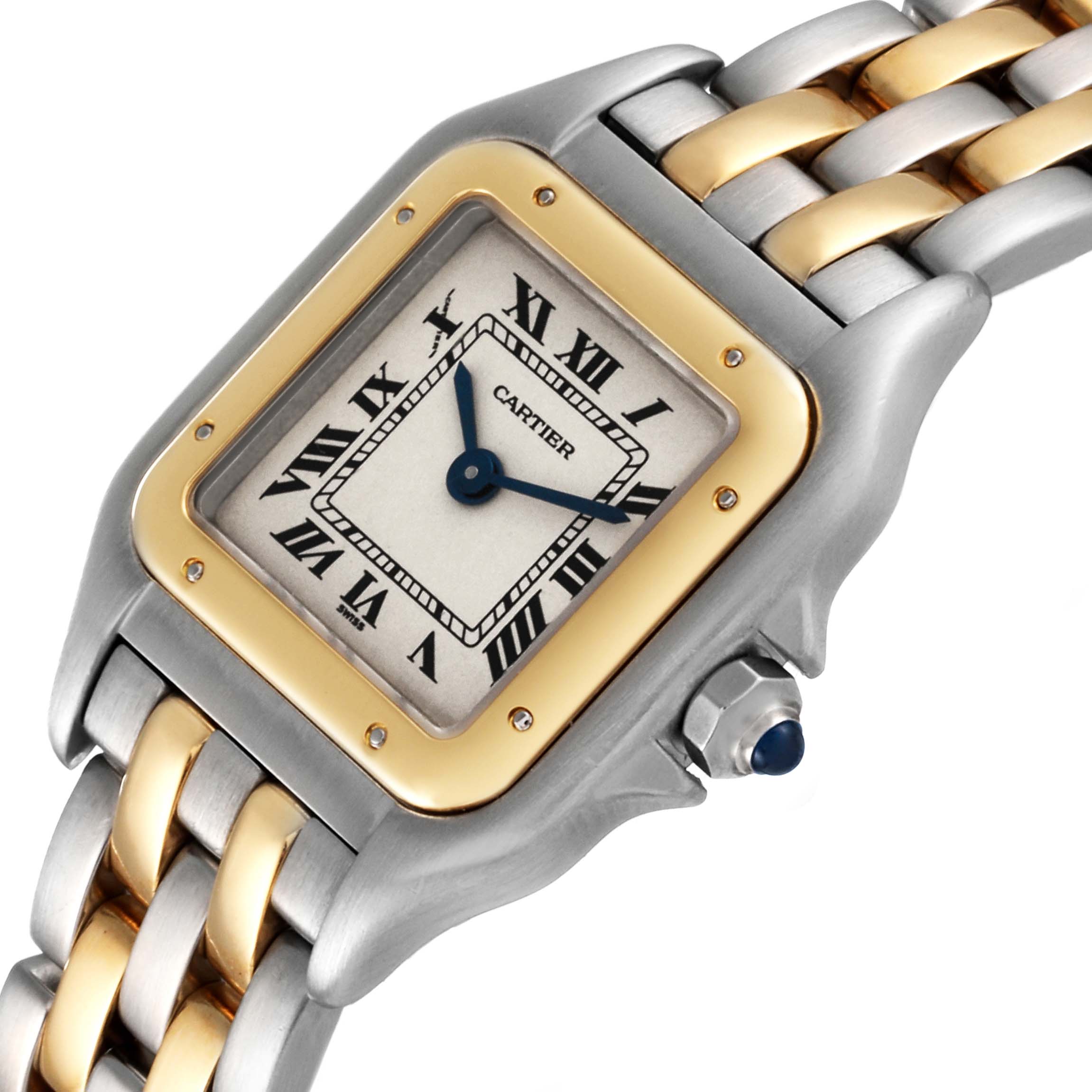 Cartier Panthere Steel Yellow Gold Two Row Ladies Watch W25029B6