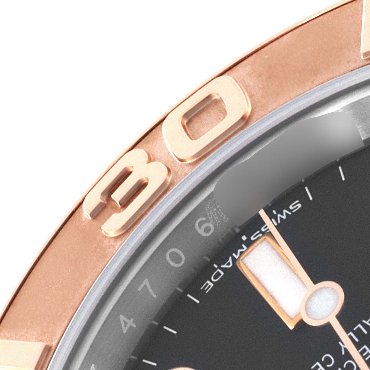 Rolex Yachtmaster Rose Gold Steel Black Dial Mens Watch 116621 Box Card