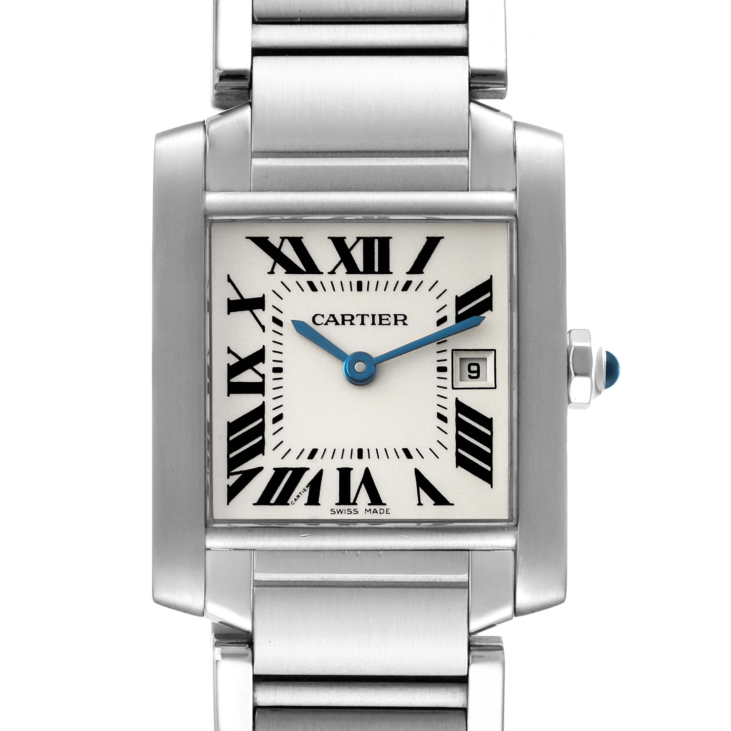 Cartier Tank Francaise Midsize 25mm Silver Dial Ladies Watch W51011Q3