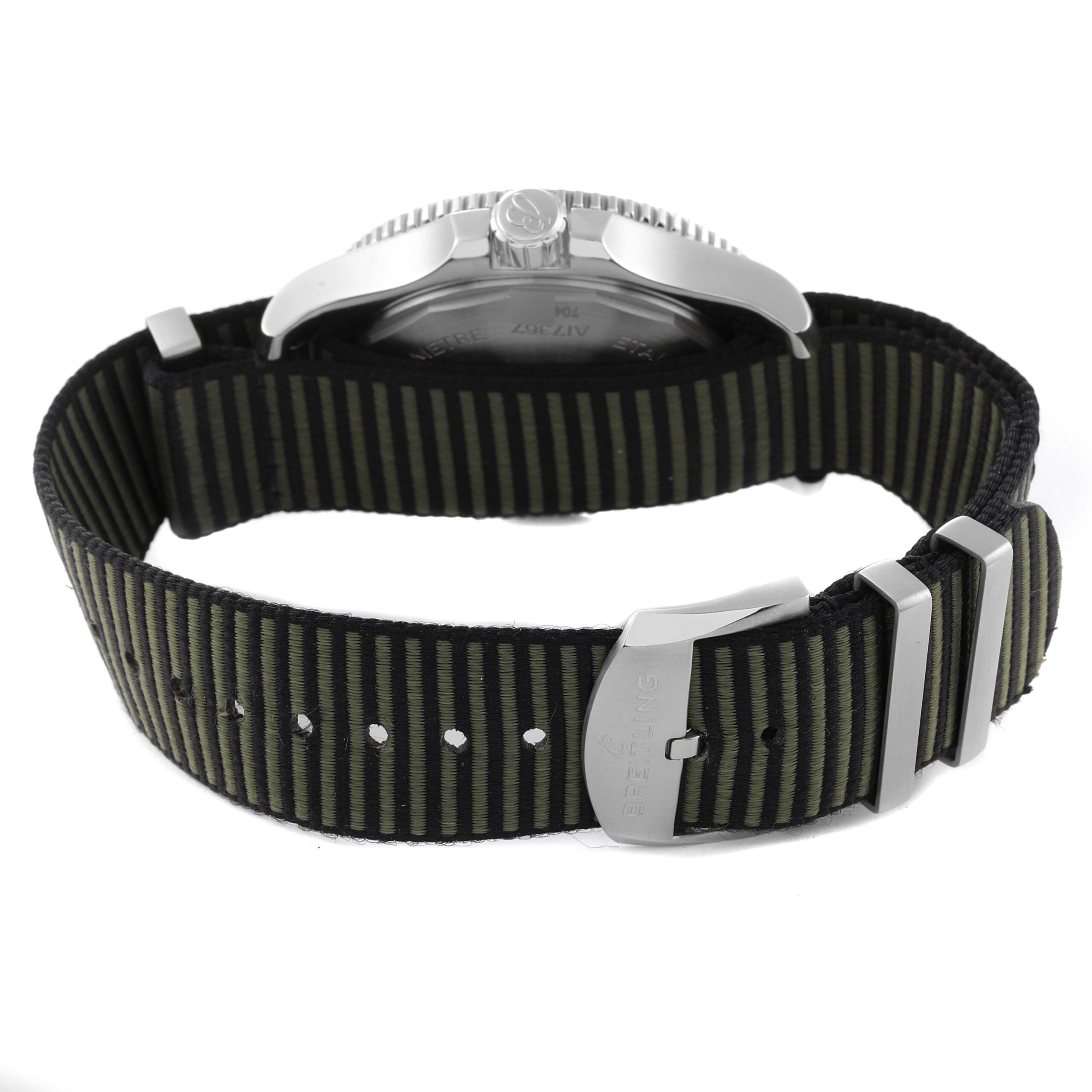 Breitling Superocean 44 Outerknown Green Dial Steel Mens Watch A17367 Box Card