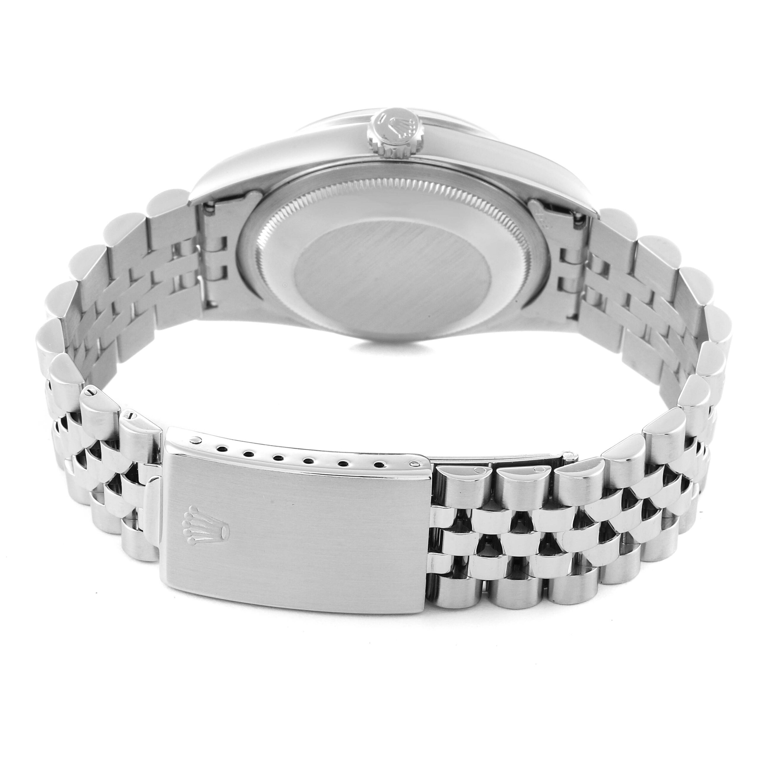 Rolex Datejust White Roman Dial Steel Mens Watch 16200 Box Papers