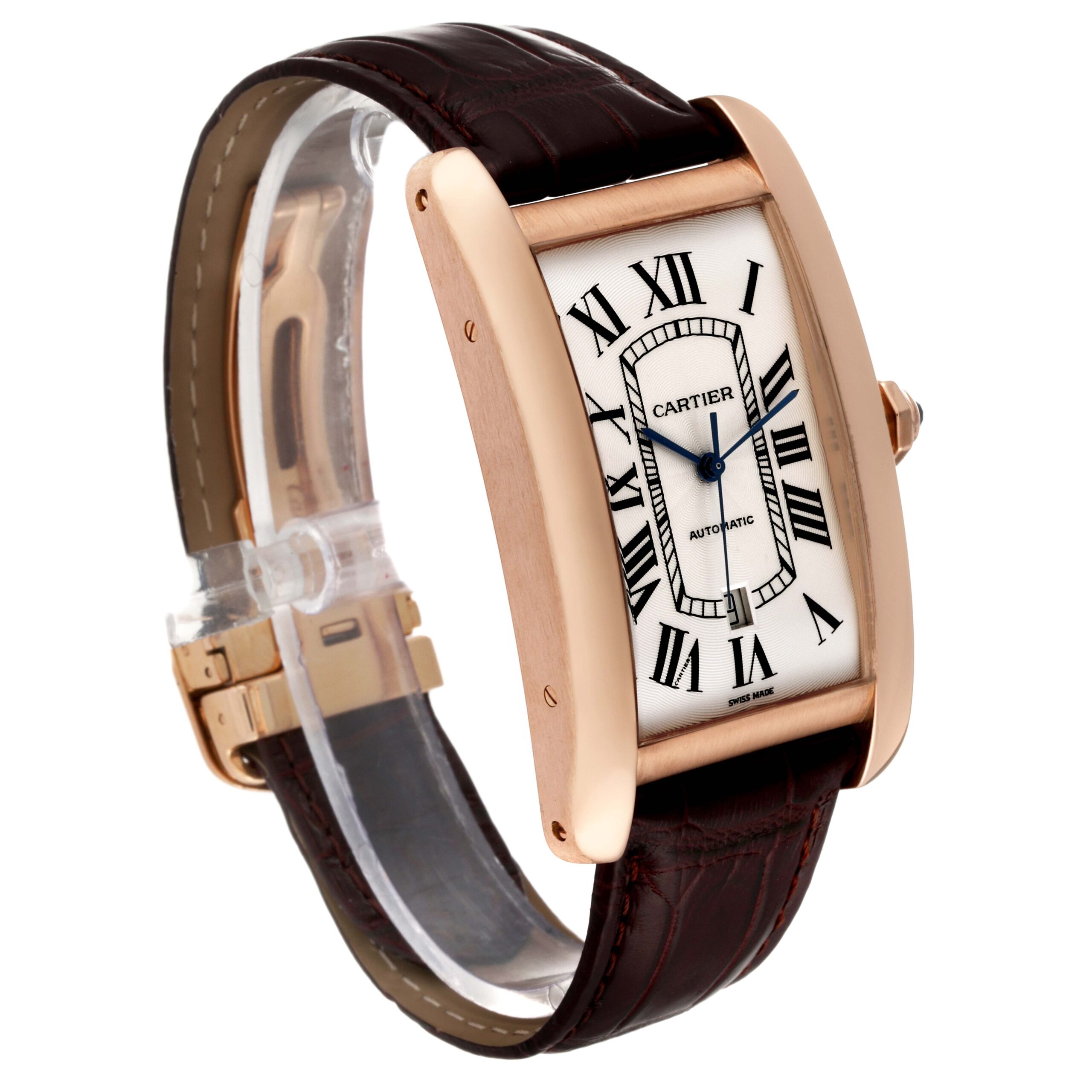 Cartier Tank Americaine XL Rose Gold Automatic Mens Watch W2609856