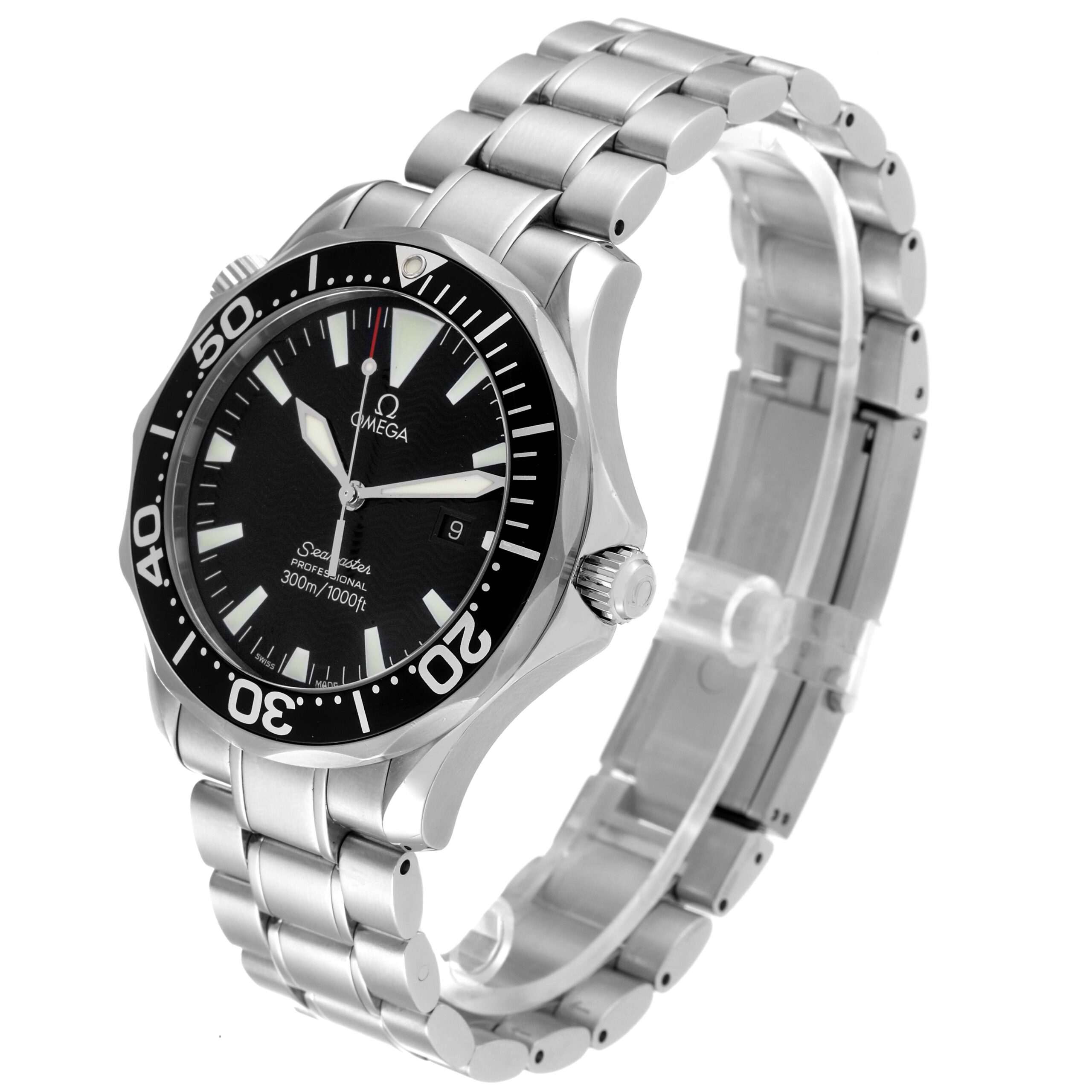Omega Seamaster 41mm Black Dial Stainless Steel Mens Watch 2264.50.00 Box Card
