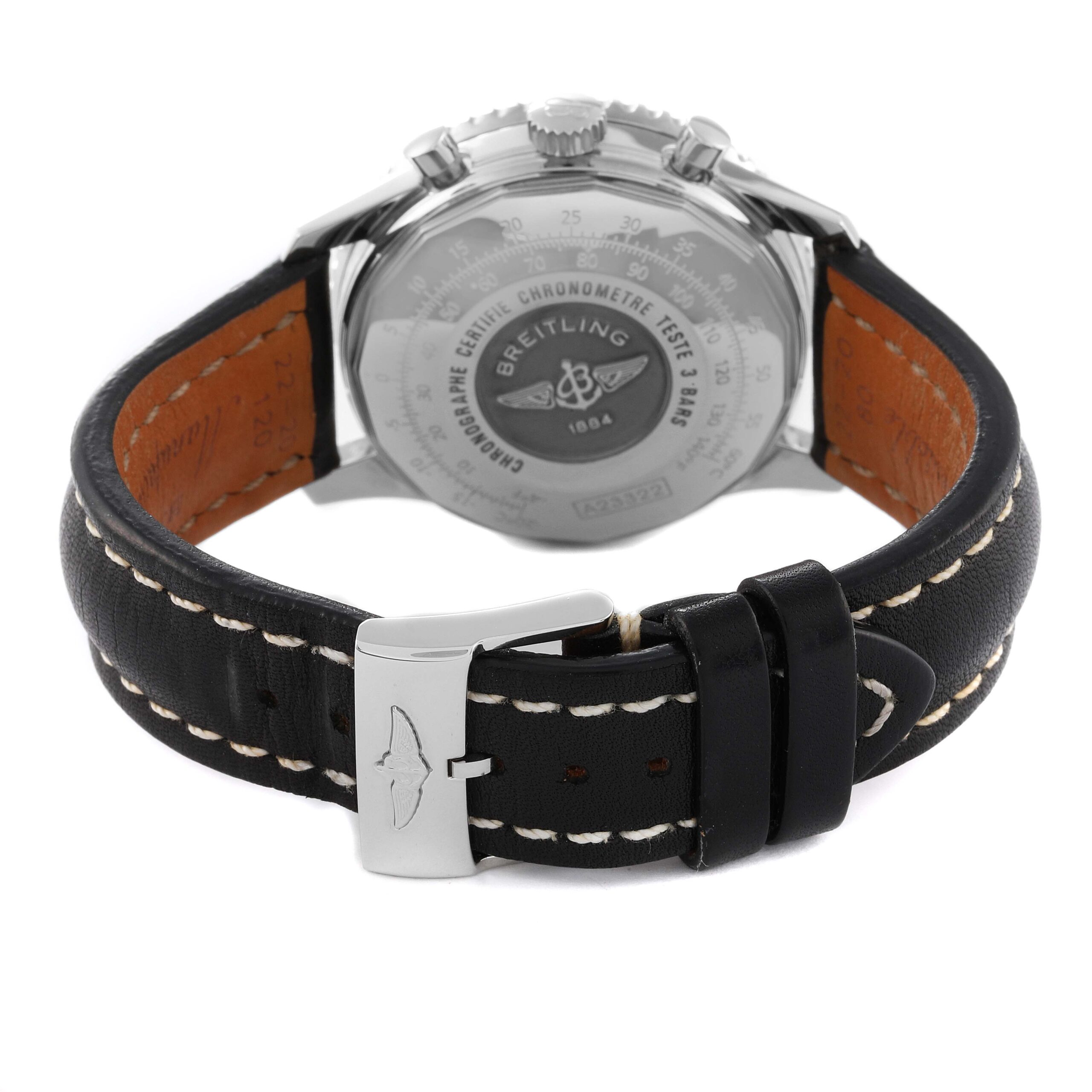 Breitling Navitimer Black Dial Chronograph Steel Mens Watch A23322 Box Papers