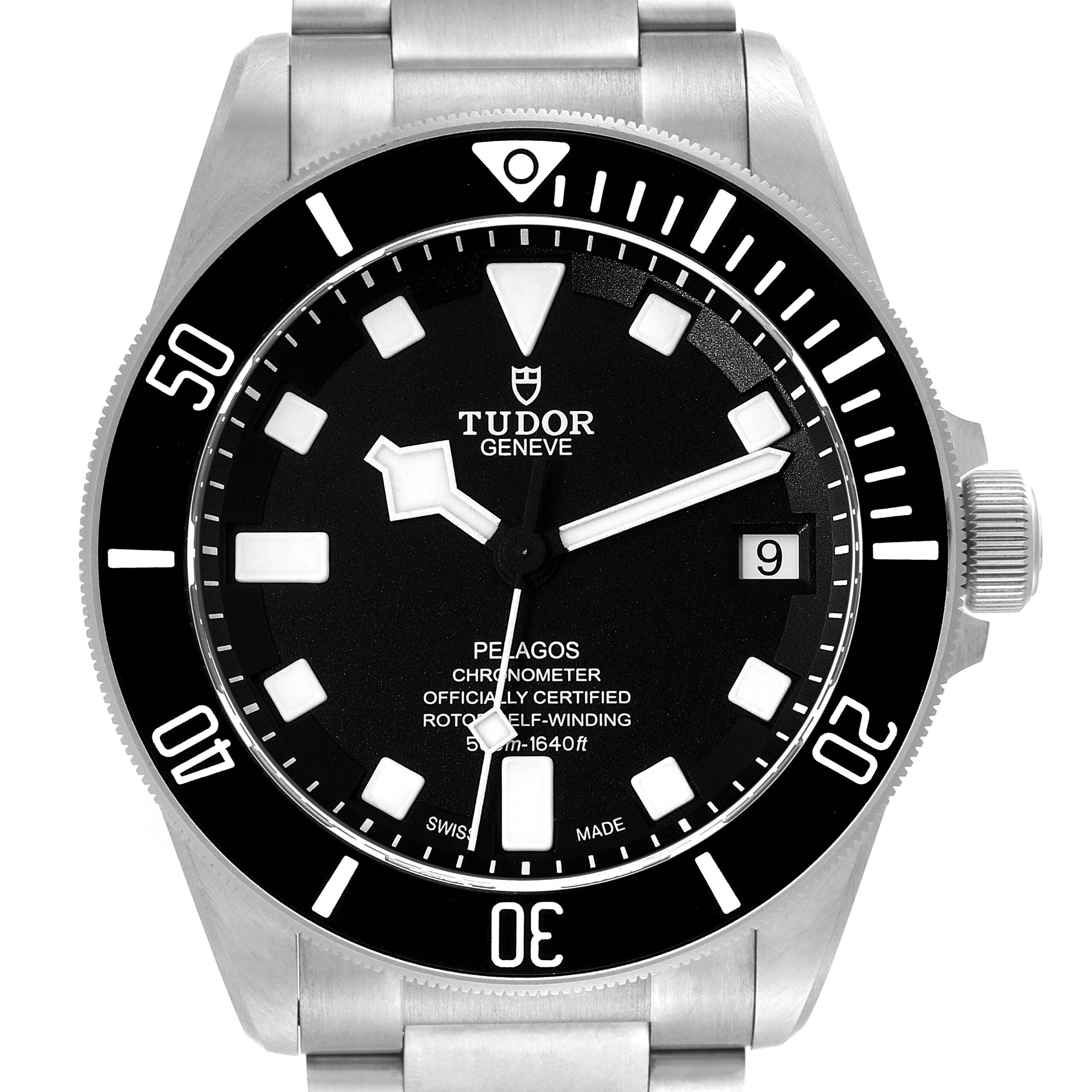 Tudor Pelagos Black Dial Titanium Mens Watch 25600TN Box Card