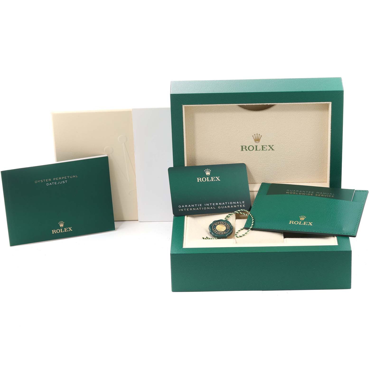 Rolex Datejust 41 Steel White Gold Blue Dial Mens Watch 126334 Box Card