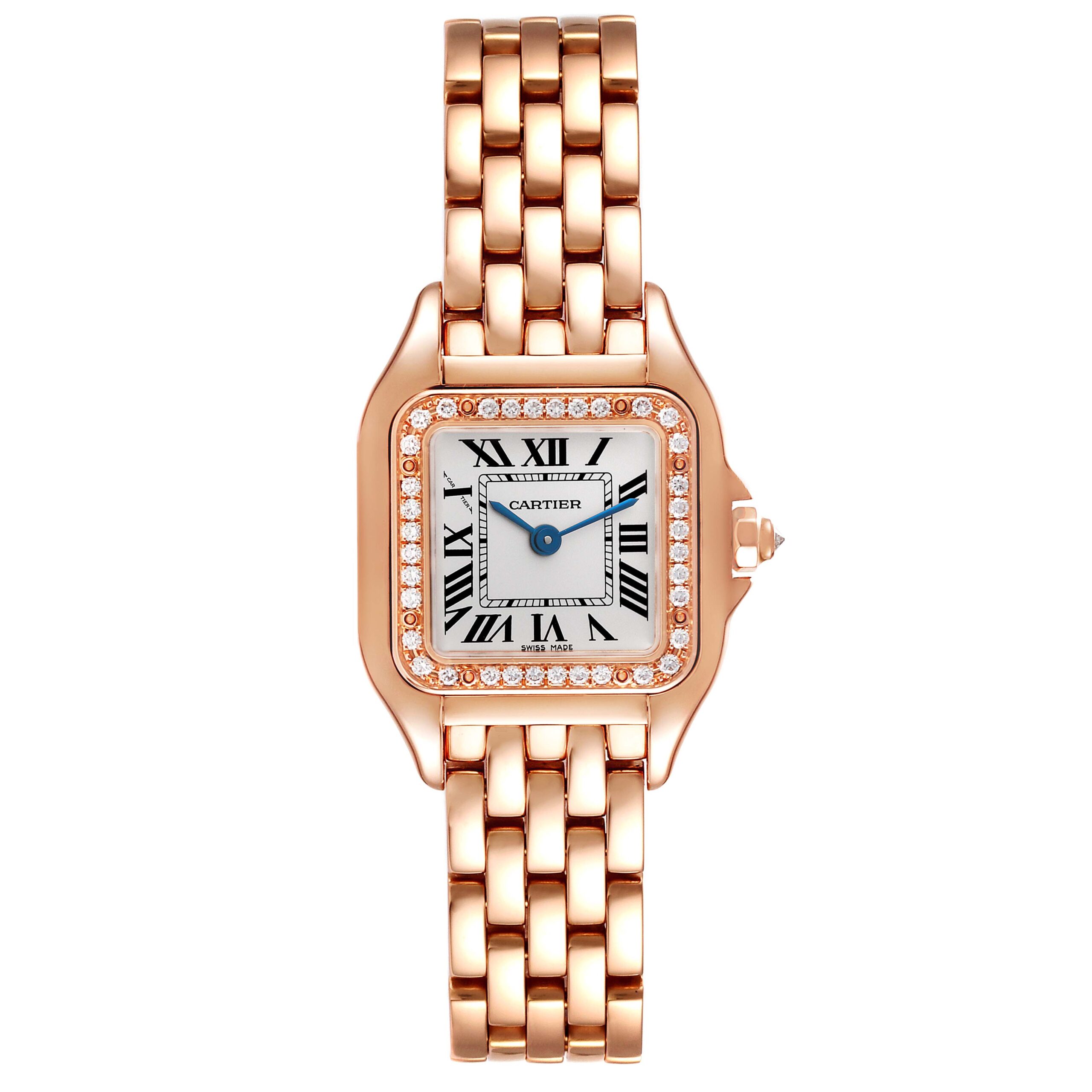 Cartier Panthere Small Rose Gold Diamond Ladies Watch WJPN0008 Box Papers