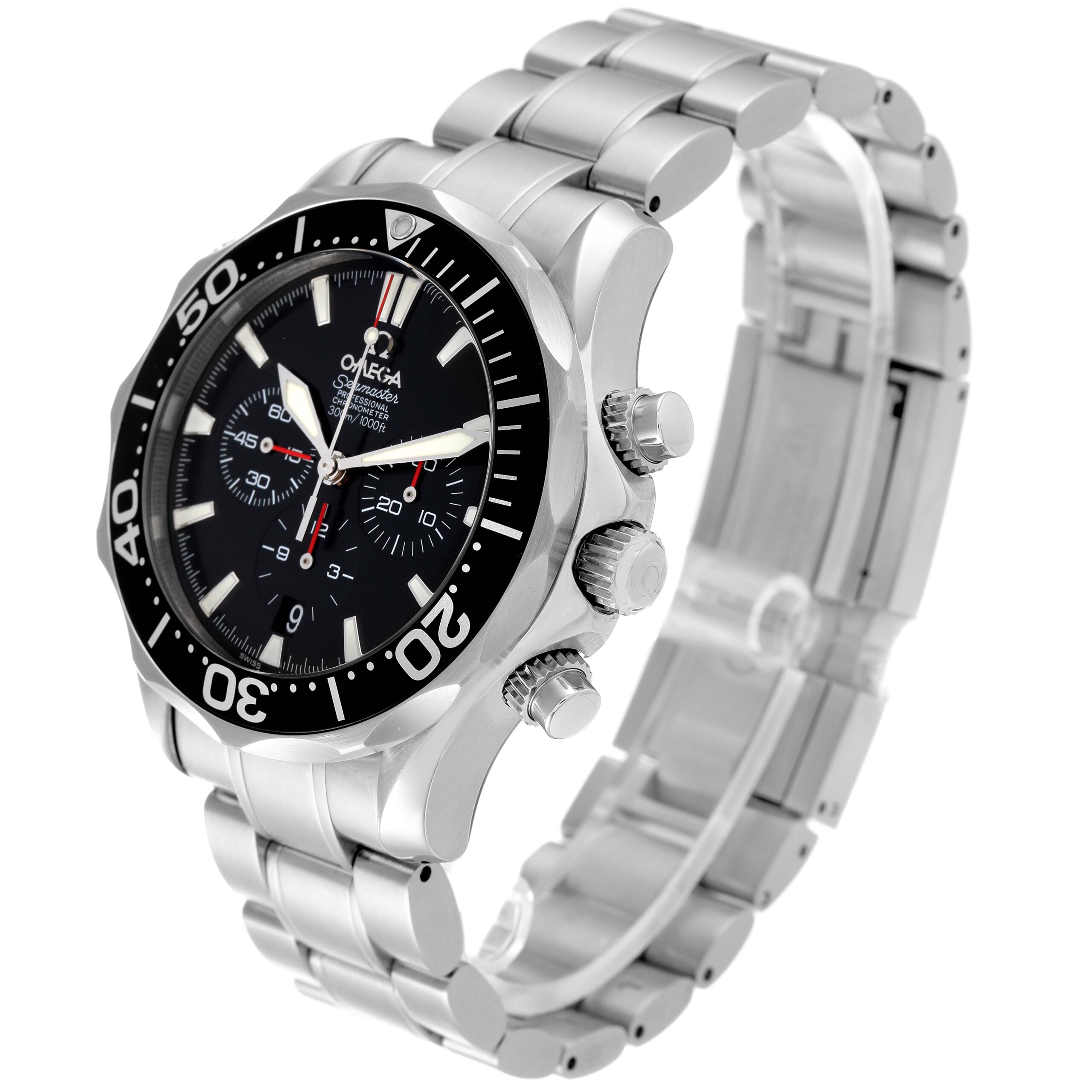Omega Seamaster Chronograph Black Dial Steel Mens Watch 2594.52.00