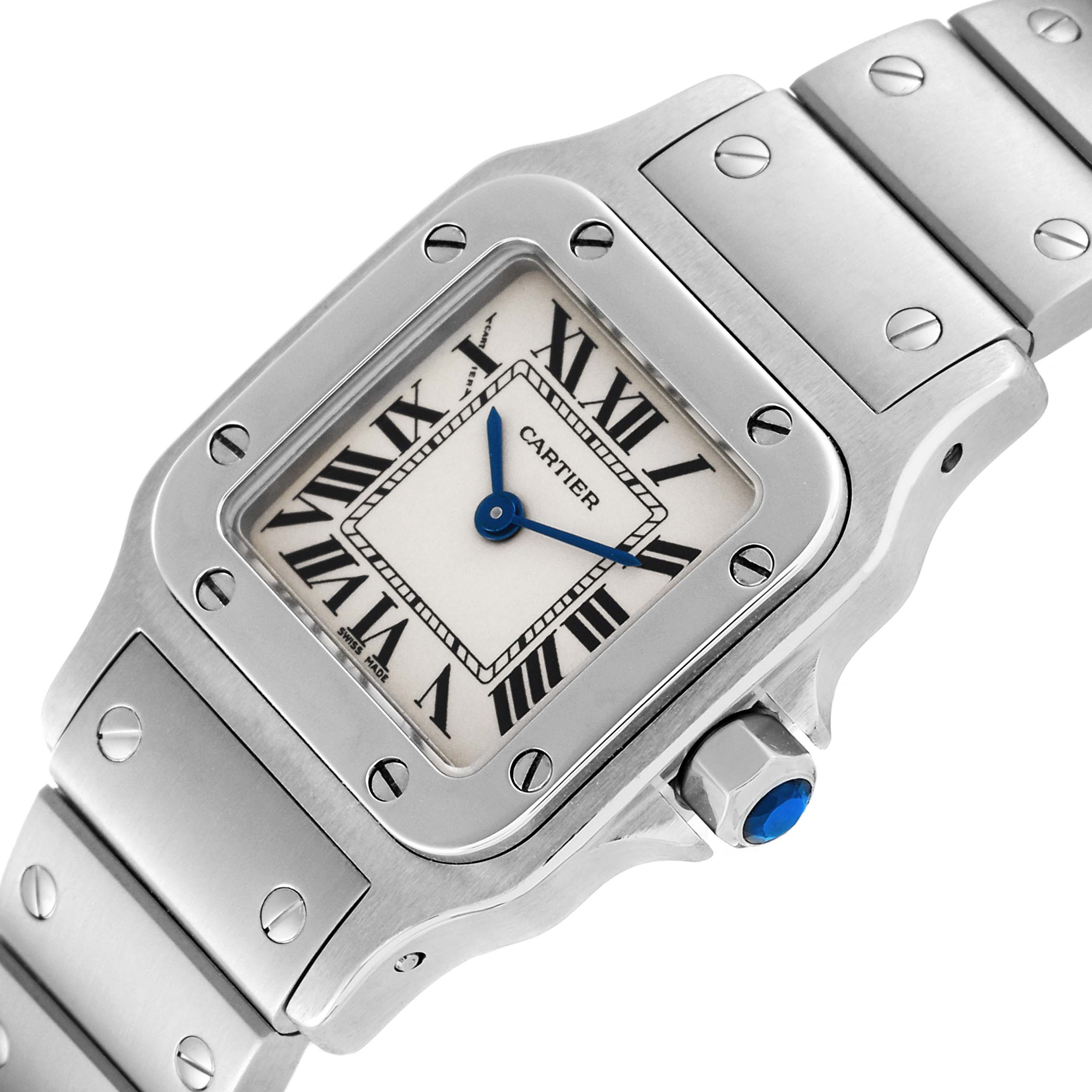 Cartier Santos Galbee Silver Dial Small Steel Ladies Watch W20056D6