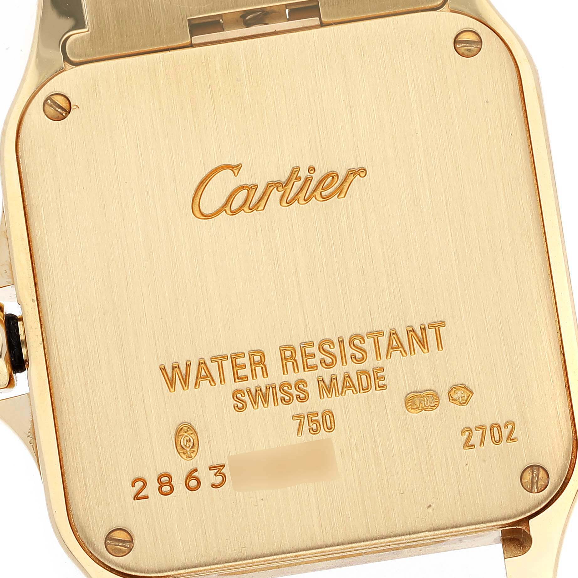 Cartier Santos Demoiselle Midsize Yellow Gold Ladies Watch W25062X9